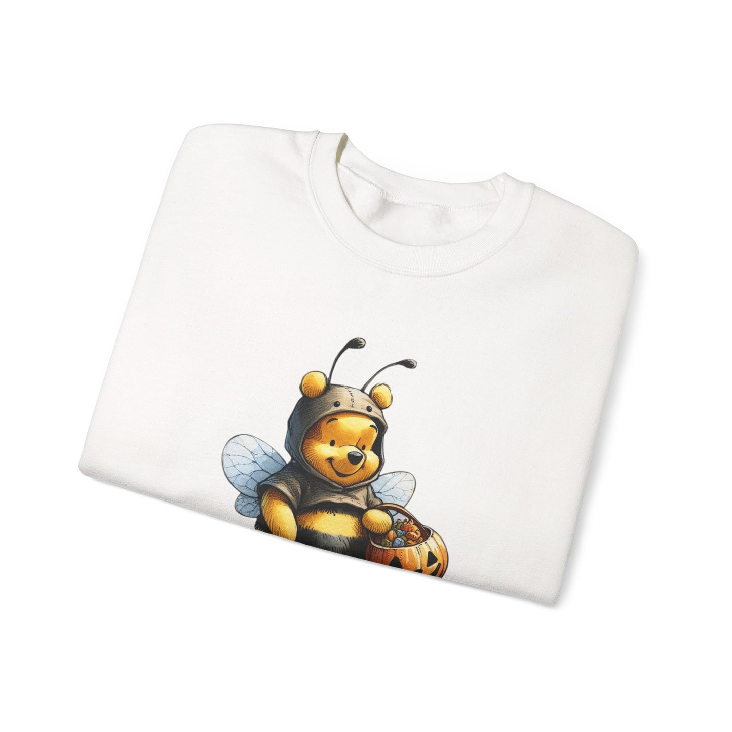 Winnie the Pooh Bear Halloween Sweatshirt, Cozy Unisex Crewneck, Ideal Fall Festivities, Perfect Gift for Bee Lovers, Spooky Season Apparel,