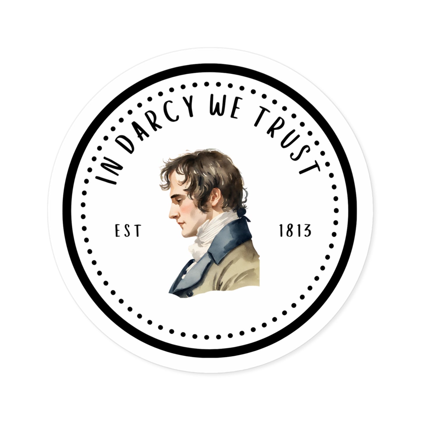 Regency, Jane Austen, Darcy, Pride and Prejudice, Austenite, Round Stickers, Indoor, Outdoor