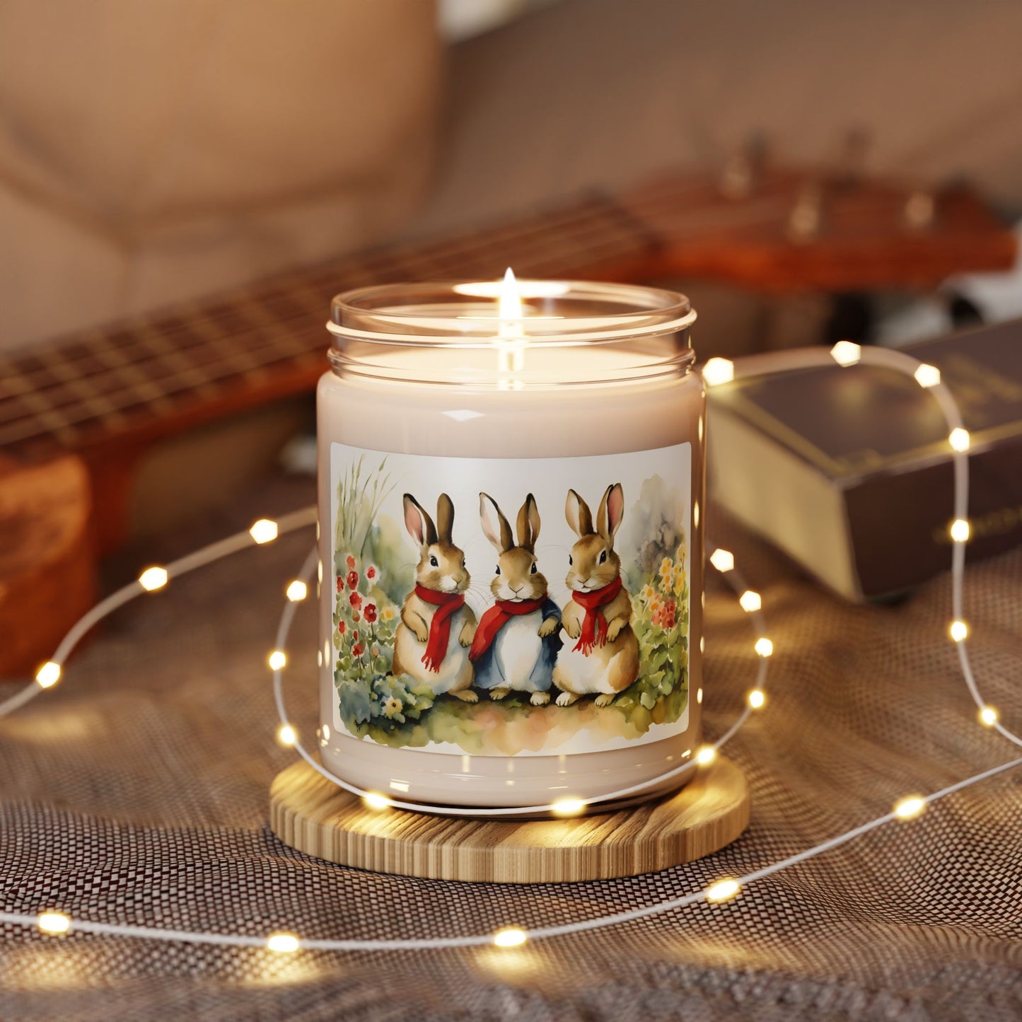 Beatrix Potter, Rabbits, Flopsy, Mopsy, Cottontail, Easter, Spring ,Bunnies, Baby Shower, Gift, Scented Soy Candle, 9oz