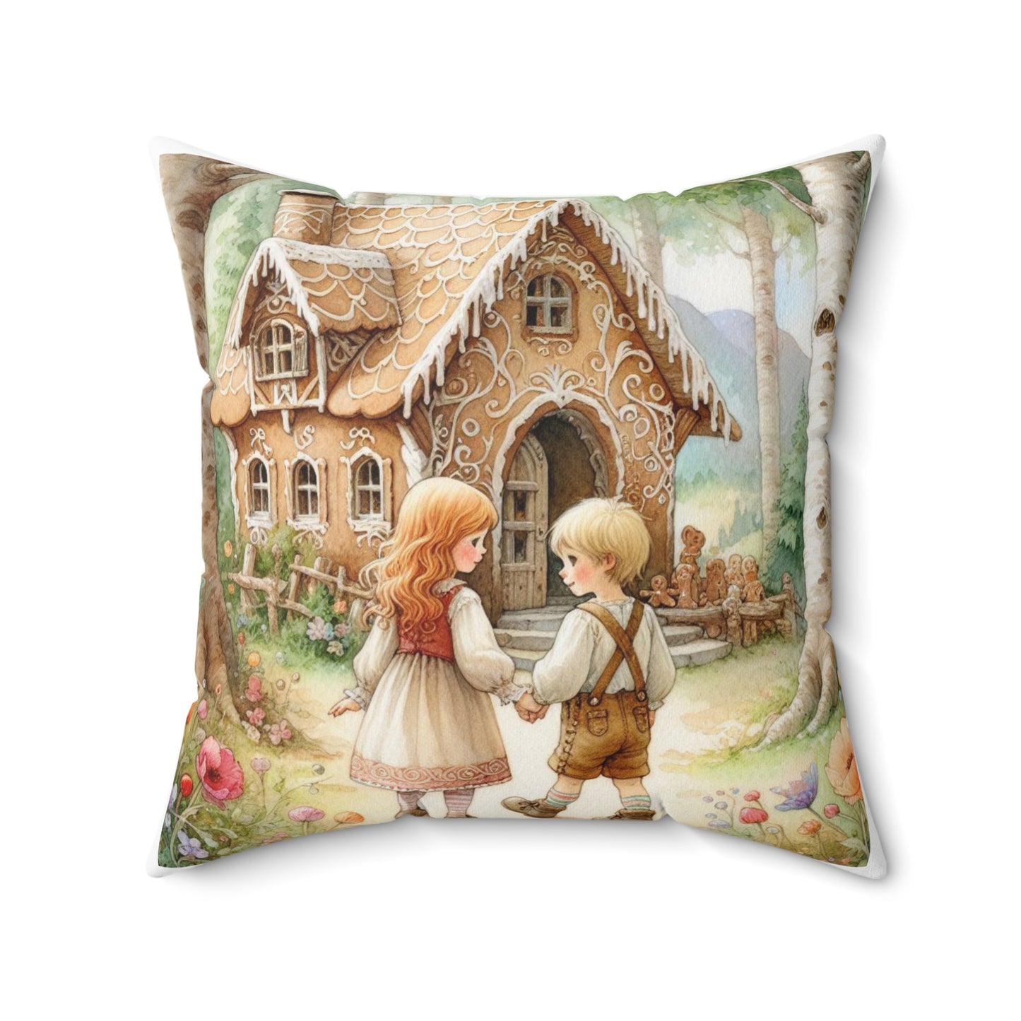 Fairy Tale Pillow, Cozy Decor, Kids Room Accent, Gift for Readers, Nursery Pillow, Storybook Home Decor, Hansel and Gretel