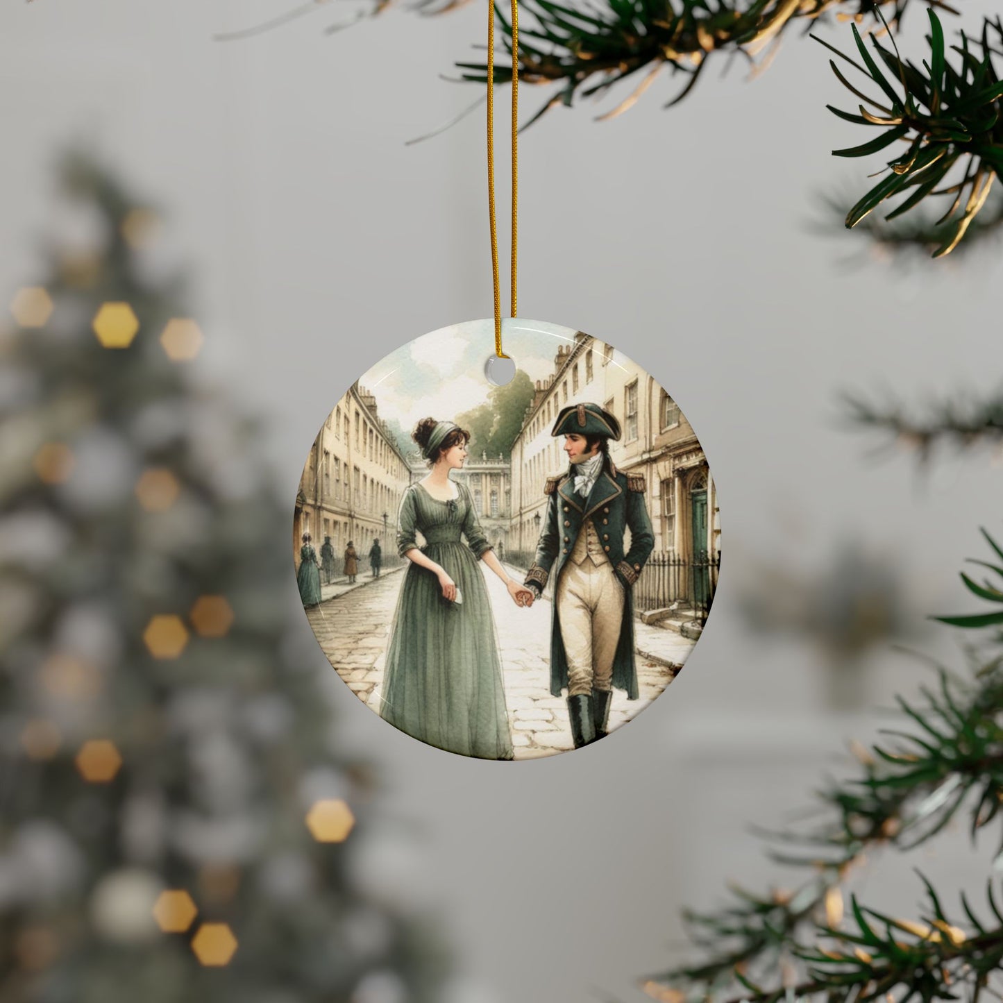 Ceramic Ornaments, Persuasion Jane Austen Gift, Stocking Stuffer, Christmas Tree Ornaments, Gifts for Lovers, Favors, 2-Side Print, (1pc,
