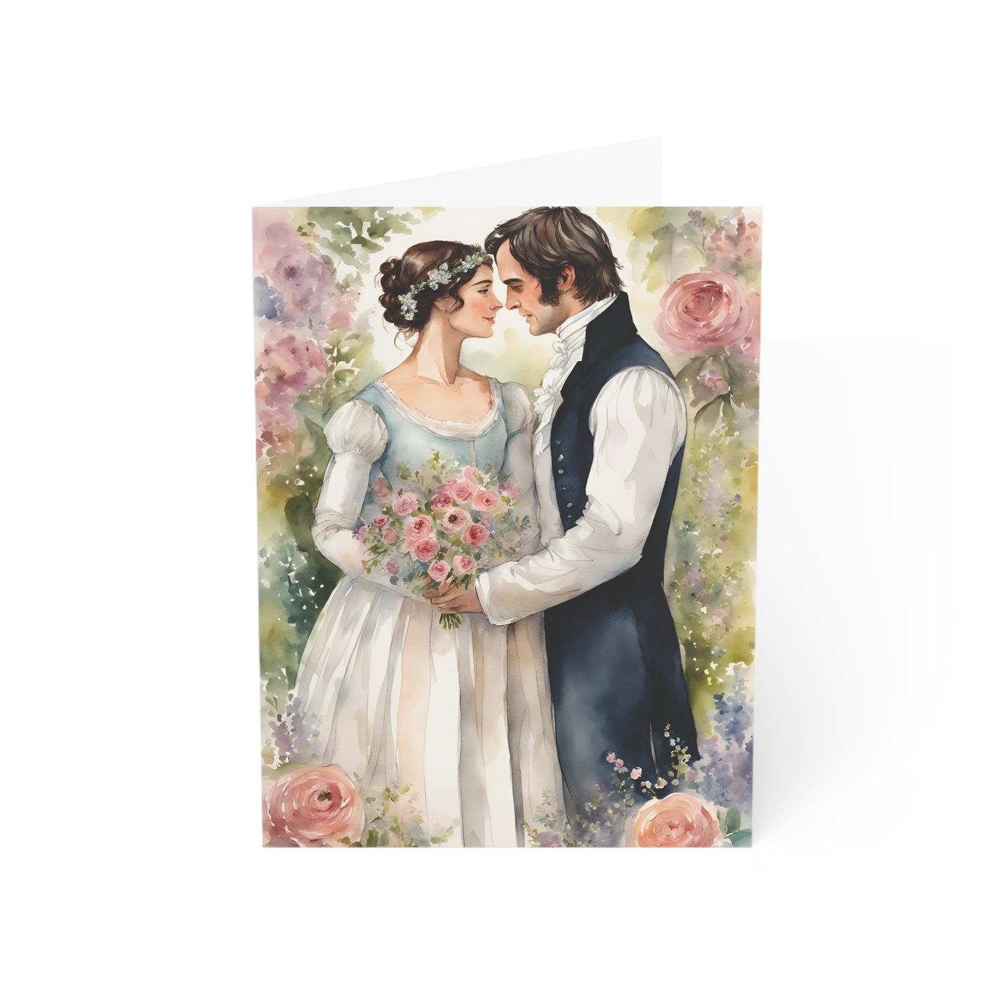 Stationery Pack, Pride and Prejudice Bridal Shower Darcy Elizabeth Jane Austen Greeting Cards 1 10 30 50pcs, Wedding Thank You Blank, Note