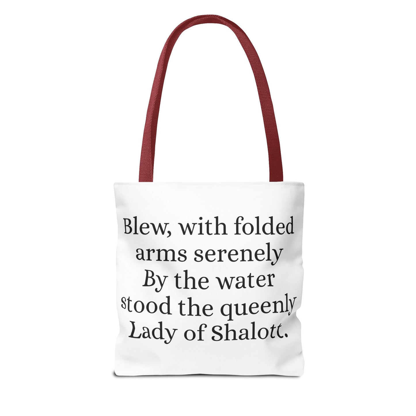 Anne of Green Gables, Lady of Shalott, Lucy Maud Montgomery, Tote Bag, Alfred Lord Tennyson, School Bag, Book Bag, Library Bag, Gift