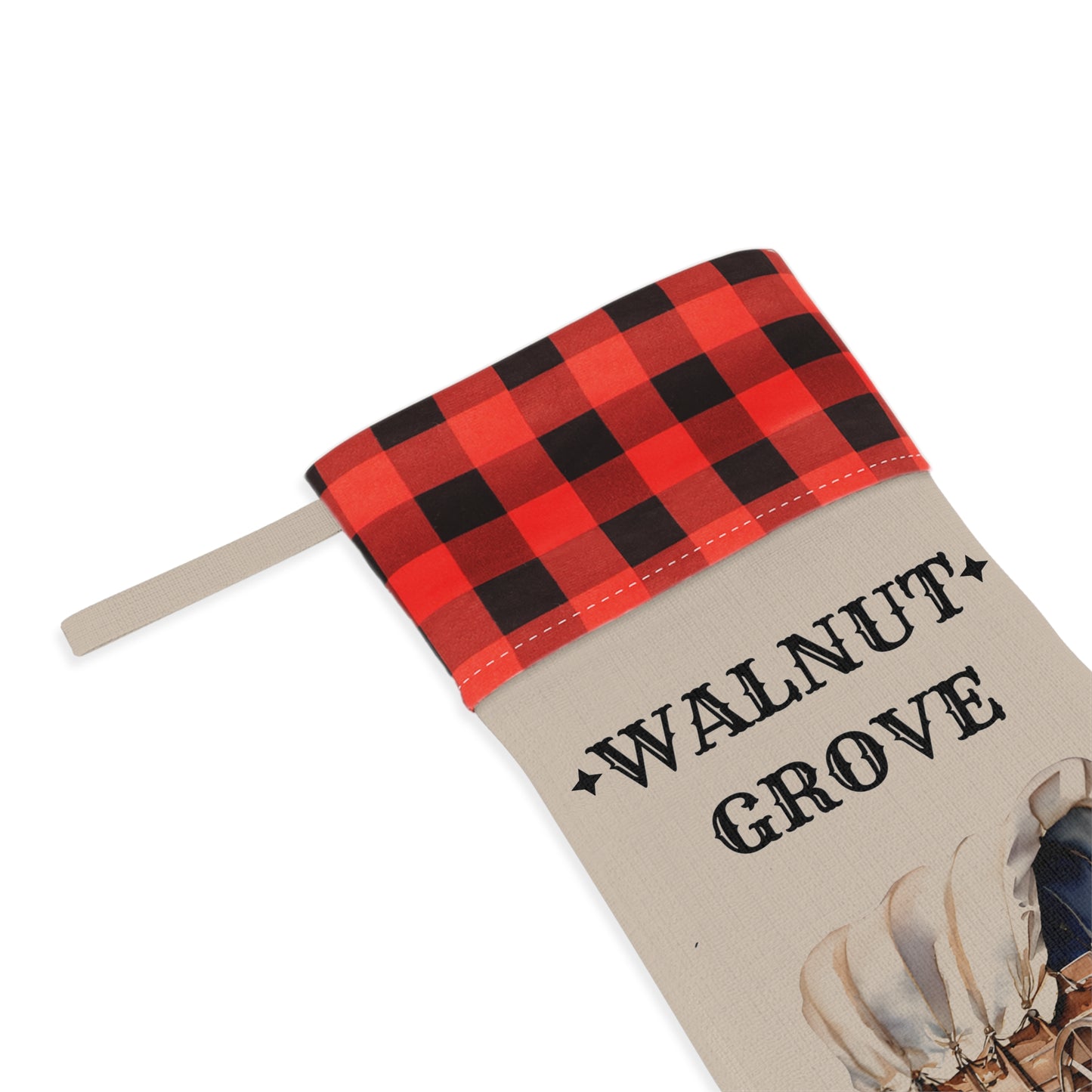 Walnut Grove, Minnesota, Laura Ingalls Wilder, Burlap, Christmas Stocking, Gift