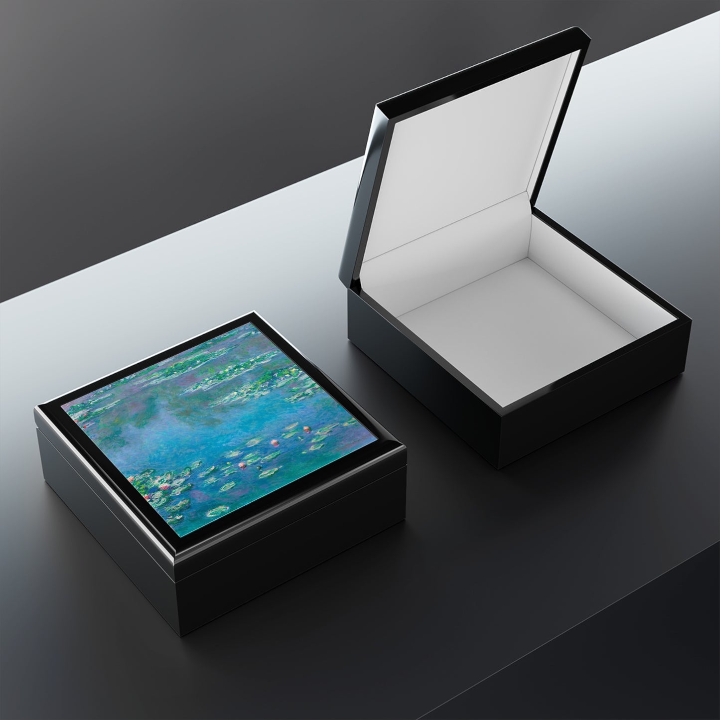 Claude Monet, Waterlily Garden, Waterlilies, Art, Gift, Impressionist, Jewelry Box