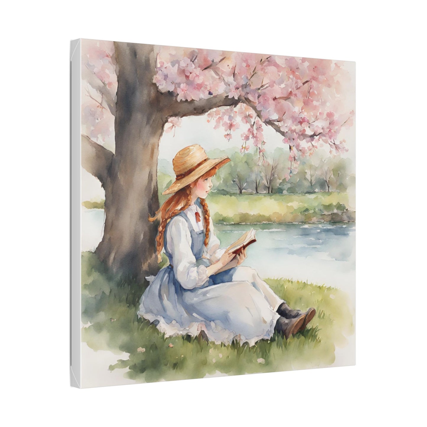 Anne of Green Gables, Spring, Art, Lucy Maud Montgomery, Classic Stretched Canvas, Gift, Home Decor, Library