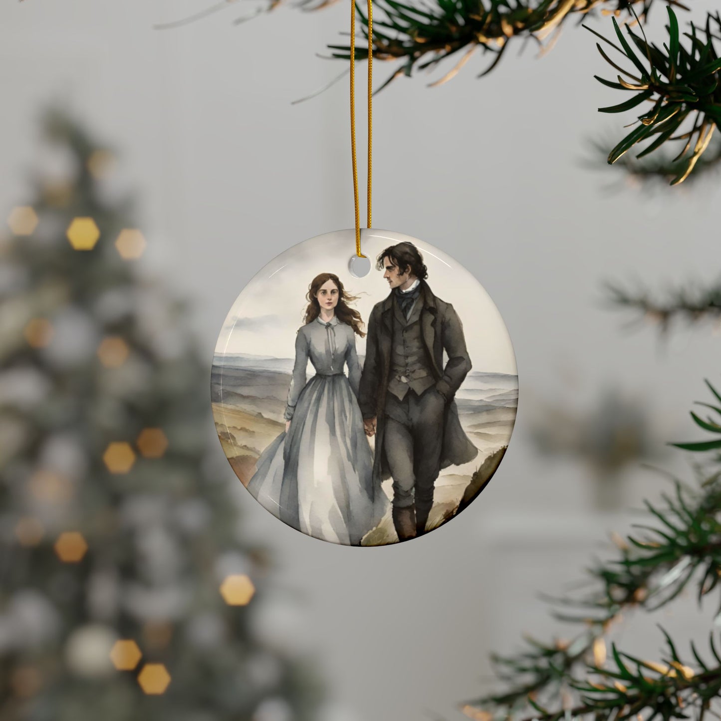 Wuthering Heights, Emily Bronte, Ceramic, Ornament, Christmas, Holiday, Gift