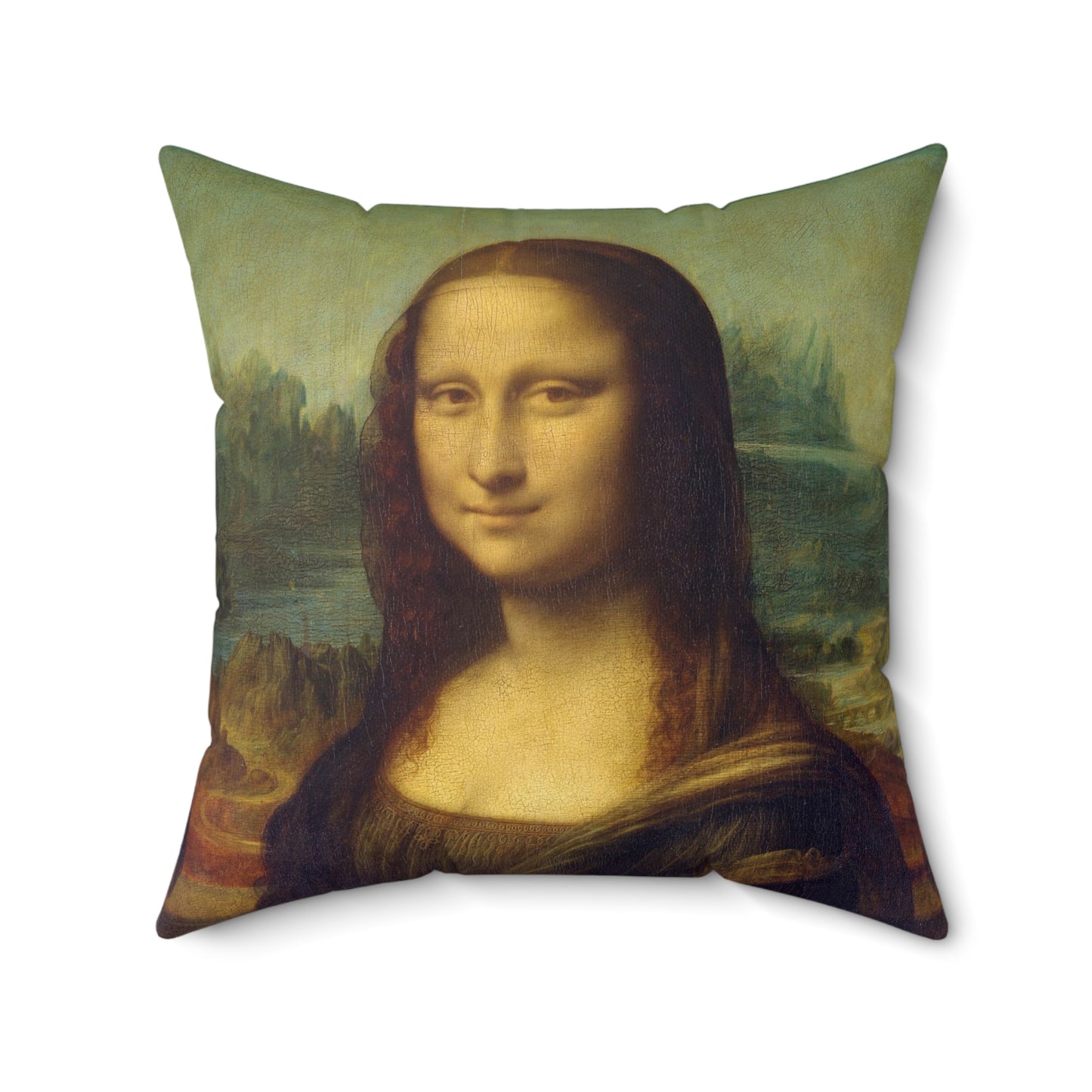 Artistic Square Pillow, Mona Lisa, Leonardo Da Vinci, Renaissance Art Gift, Artist Home Decor, Decor Accent