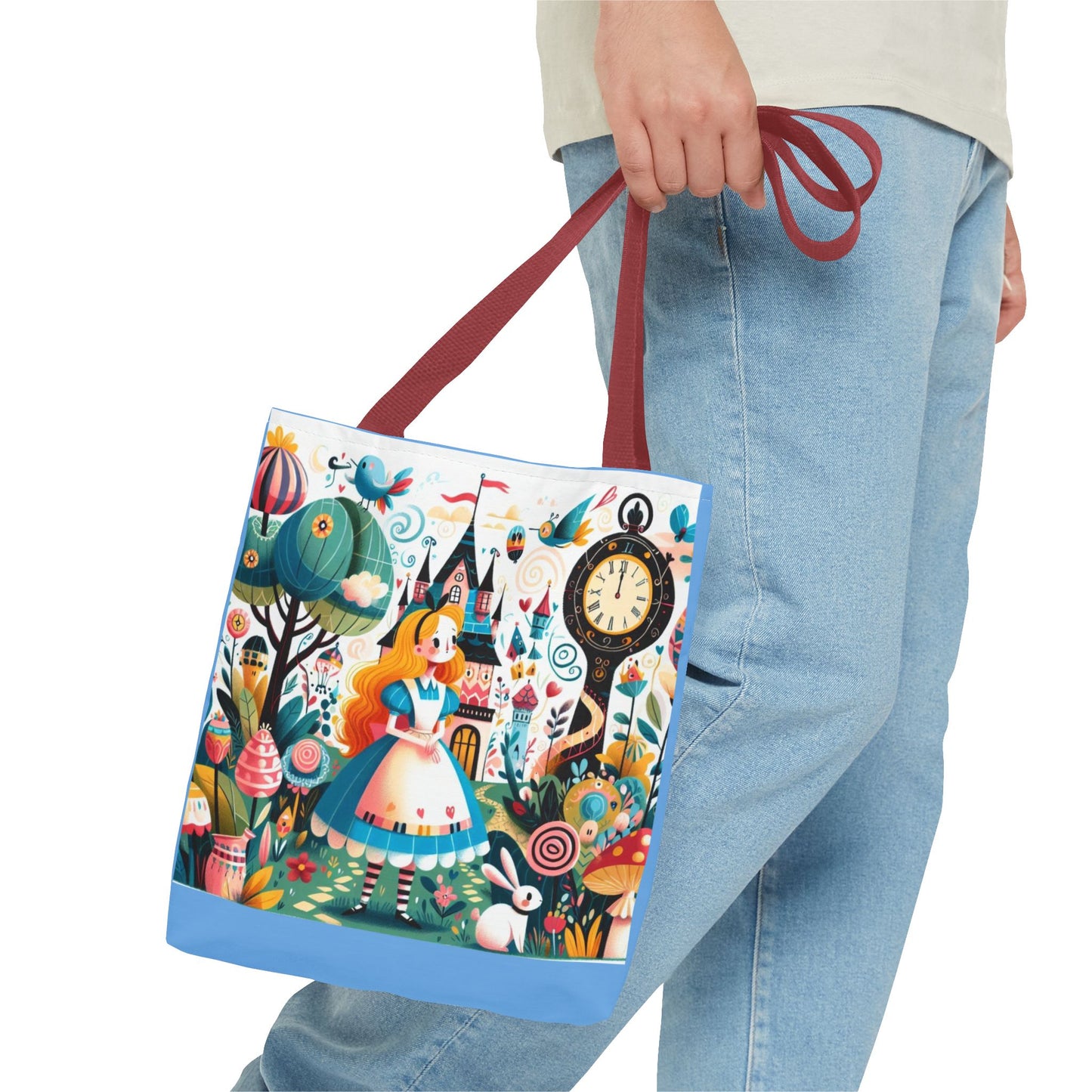 Alice in Wonderland, Fairytale, Lewis Carroll, Tote Bag, Book Bag, School, Library, Book Club