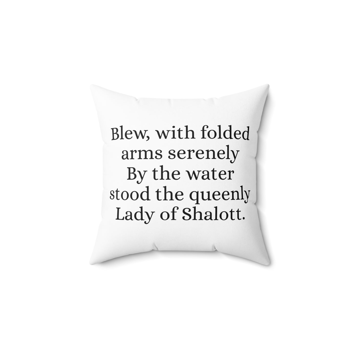 Anne of Green Gables, Lady of Shalott, Lucy Maud Montgomery, Literary Square Pillow, Gift, Alfred Lord Tennyson