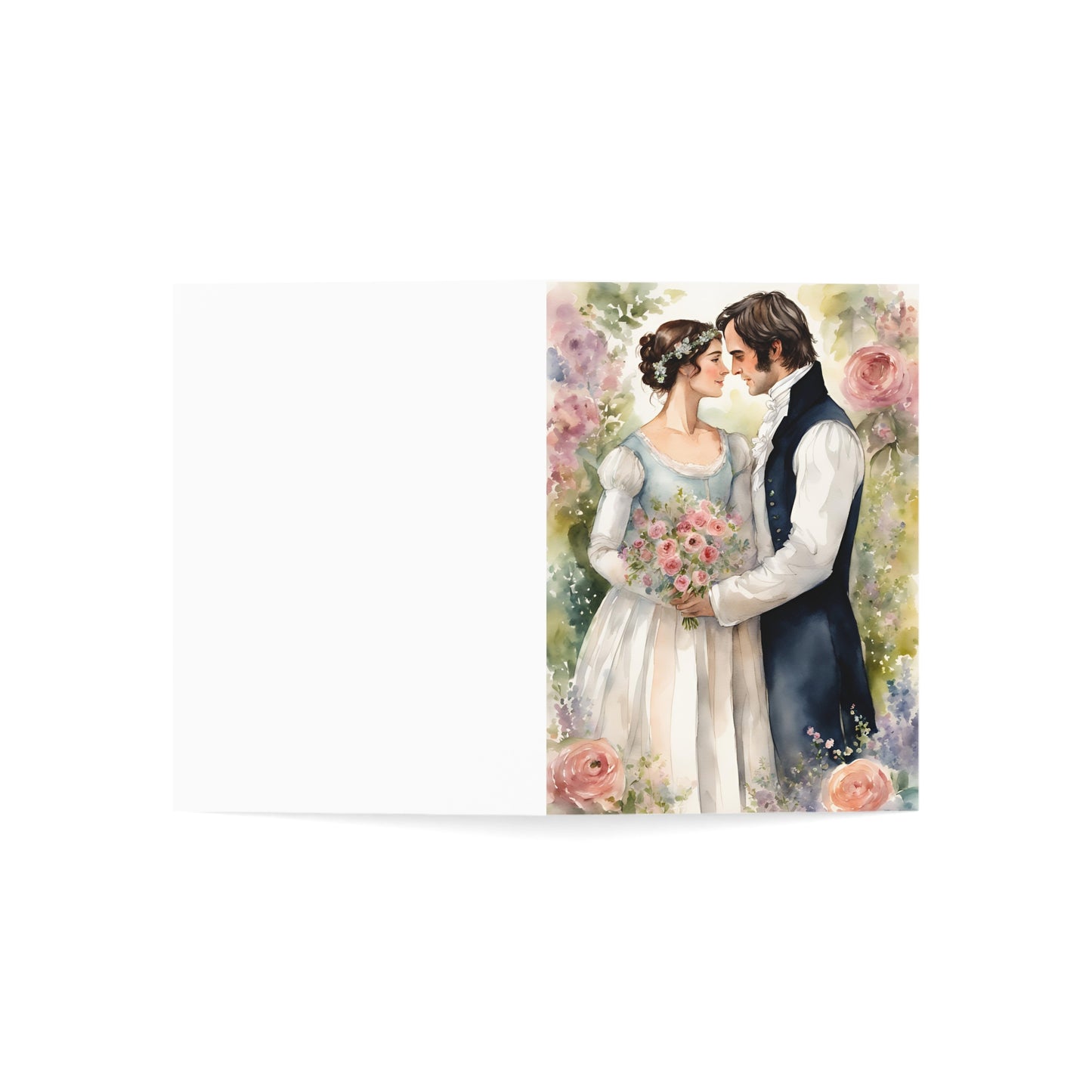 Stationery Pack, Pride and Prejudice Bridal Shower Darcy Elizabeth Jane Austen Greeting Cards 1 10 30 50pcs, Wedding Thank You Blank, Note