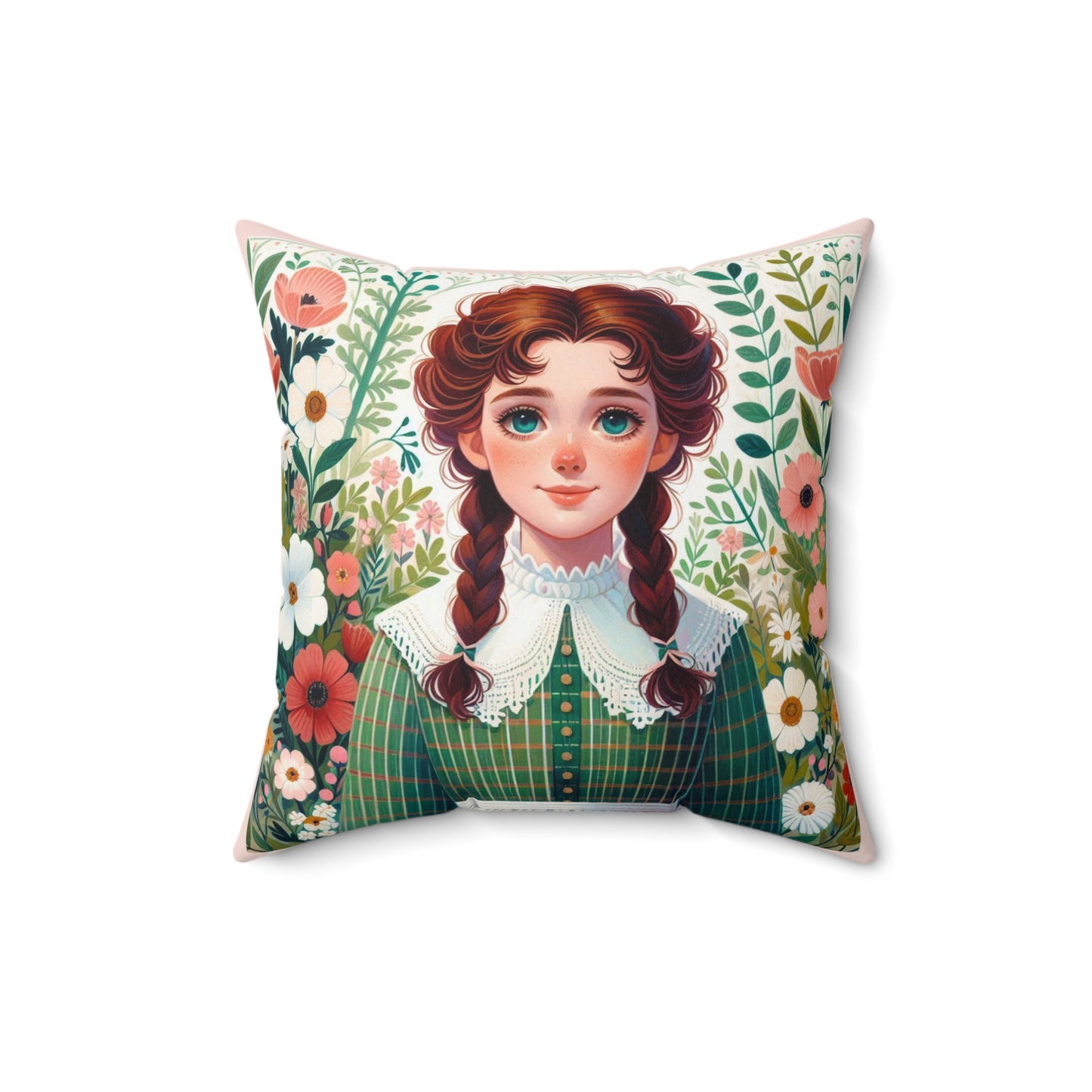 Anne of Green Gables, Lucy Maud Montgomery, Square Pillow, Anne with an 'e', Bedding, Decor, Library, Book Nook, Reading Corner