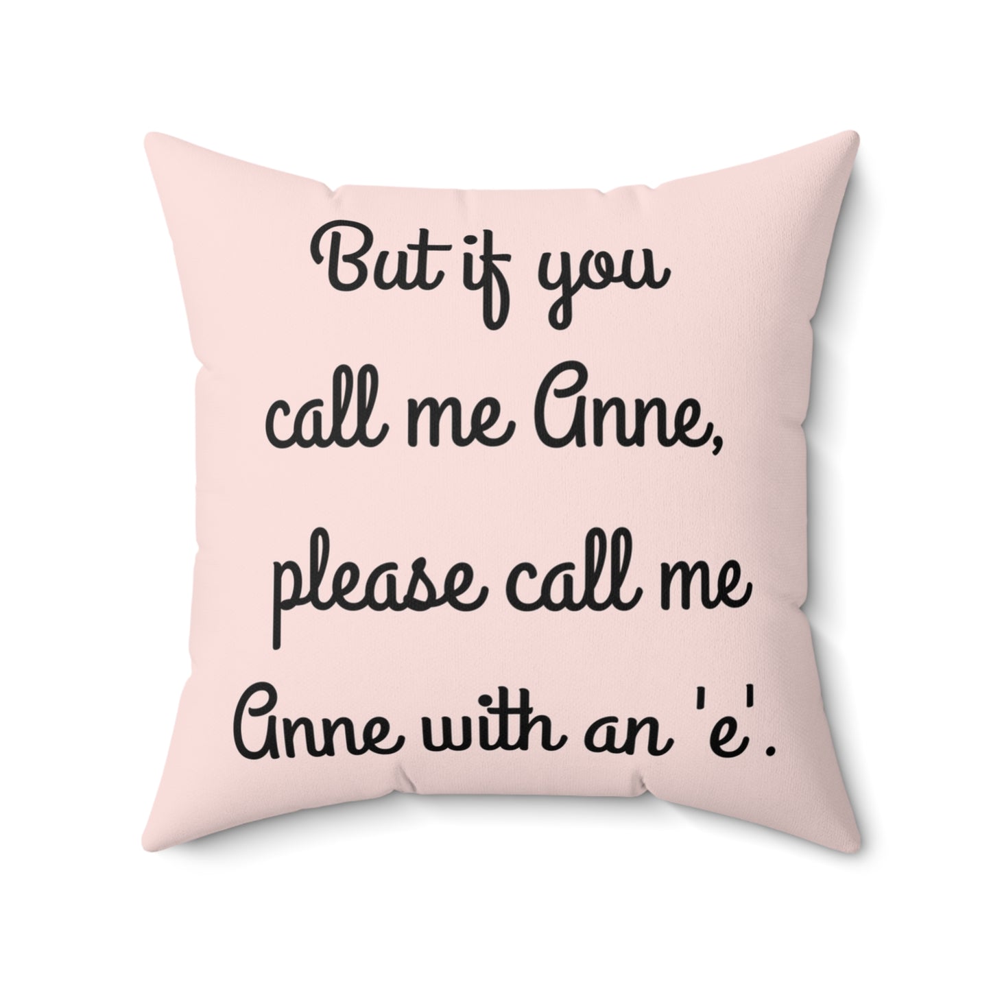 Anne of Green Gables, Lucy Maud Montgomery, Square Pillow, Anne with an 'e', Bedding, Decor, Library, Book Nook, Reading Corner
