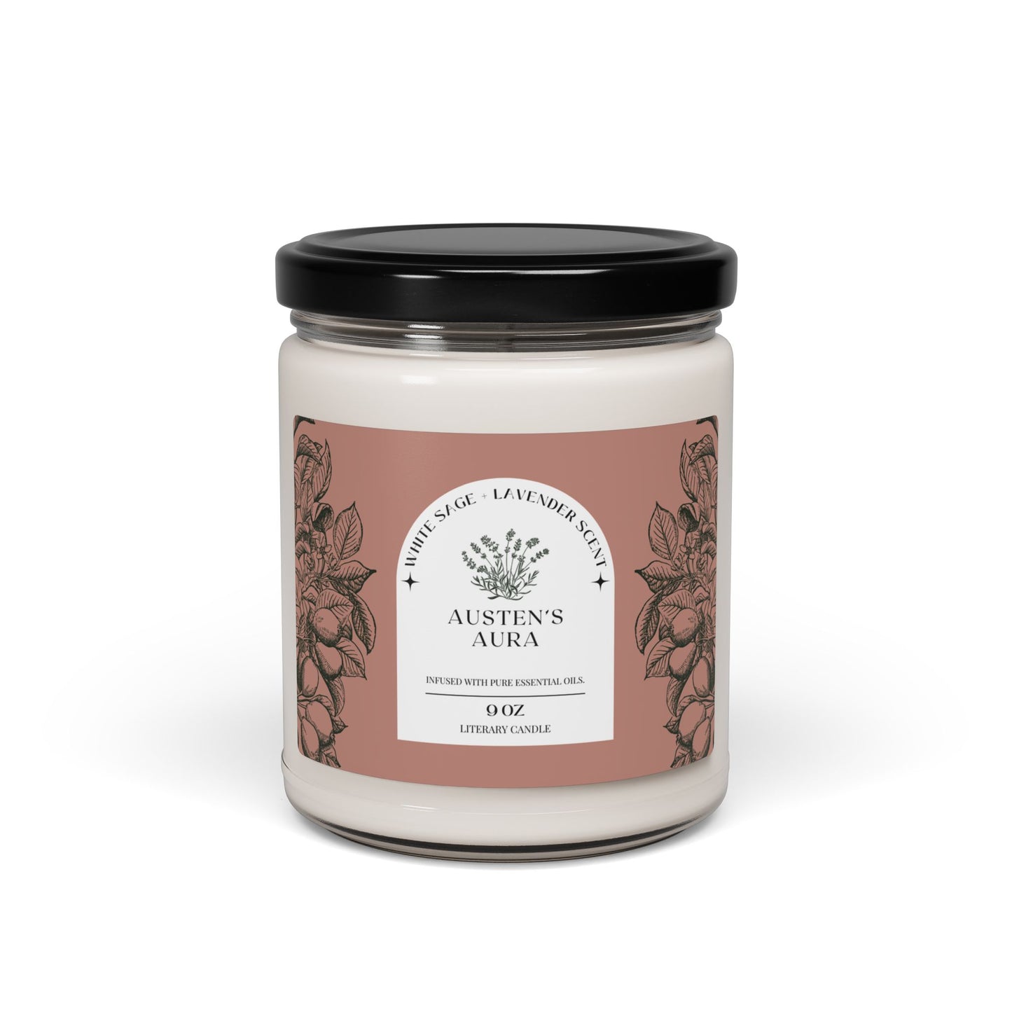 Regency, Jane Austen, Austenite, Candle, British Literature, Library, Gift, Reader, Bookworm, Shower, Birthday, Scented Soy Candle, 9oz