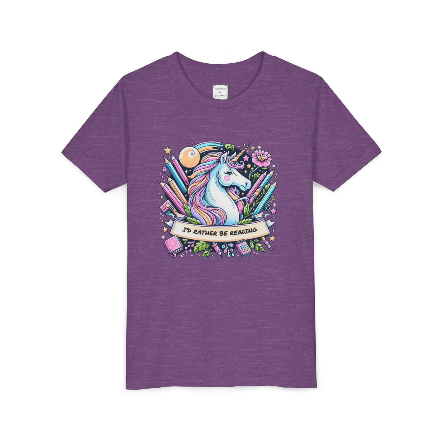 Youth Tee, Unicorn Reading Shirt | Fun Kids Tee, Unicorn Lover Gift, Reading Shirt, Birthday Present, Cute Graphic Tee, Youth Shirt