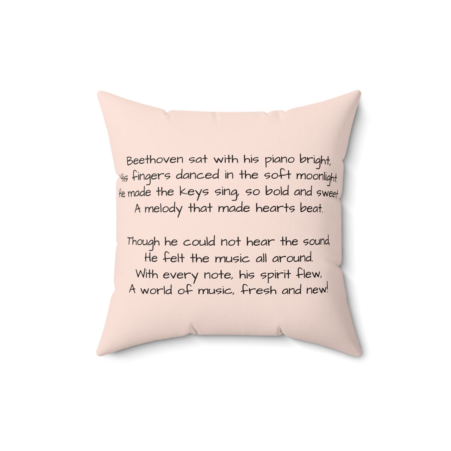 Classical Music Pillow, Beethoven Piano Music Library Home Decor, Teacher Gift, Kids Room Decoration, Gift for Music Lover, Classroom Decor,