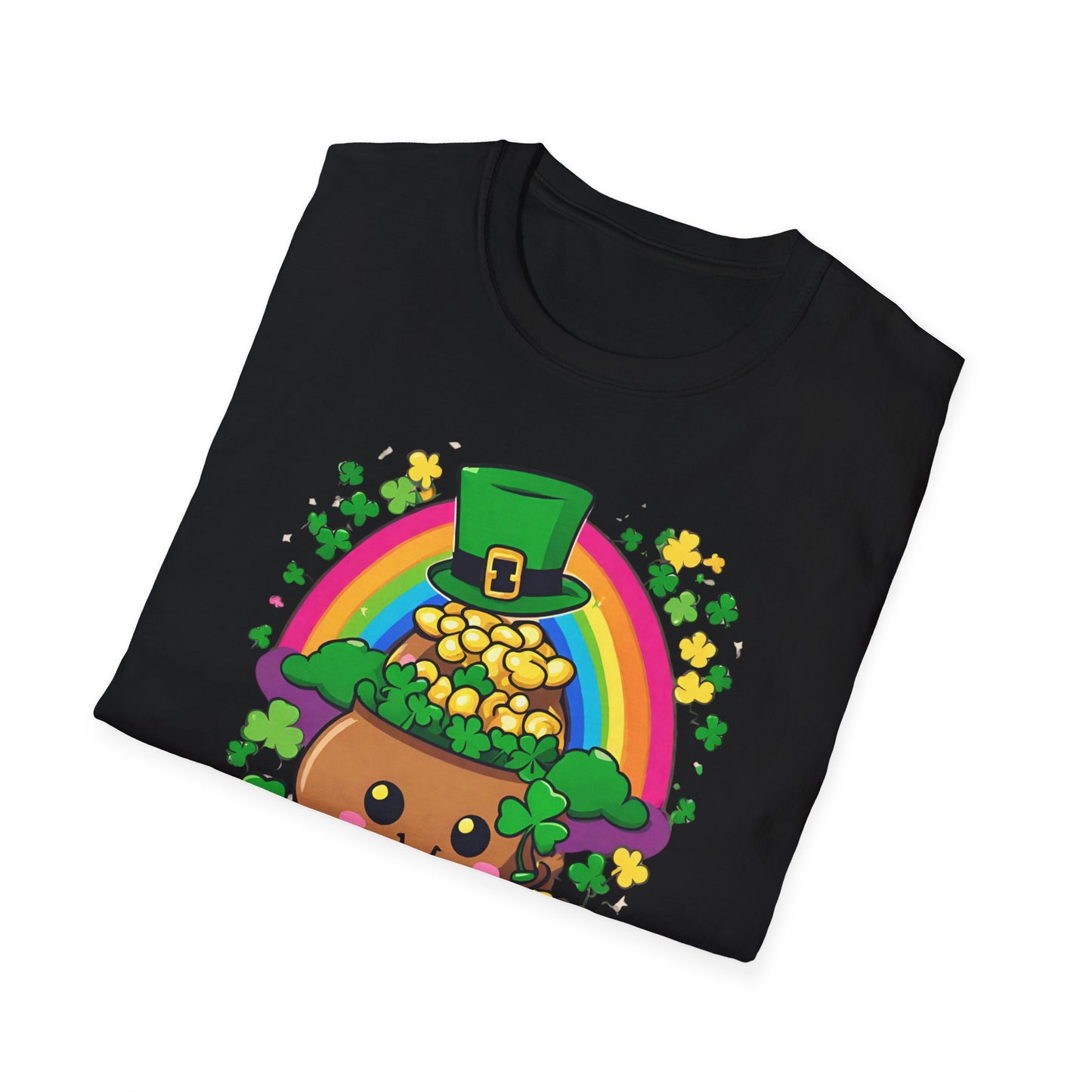 Cute Kawaii St Patrick's Day Softstyle T-Shirt, Tee