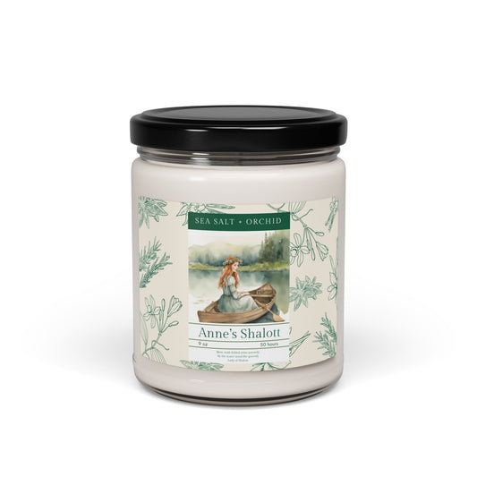 Anne of Green Gables, Lady of Shalott, Scented Soy Candle, 9oz, Lucy Maud Montgomery, Alfred Lord Tennyson, Literary Candle, Sea Salt Orchid