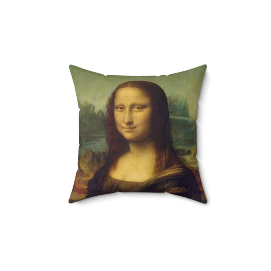 Artistic Square Pillow, Mona Lisa, Leonardo Da Vinci, Renaissance Art Gift, Artist Home Decor, Decor Accent