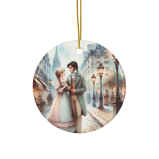 Ceramic Ornaments, Victor Hugo, Marius and Cosette, Holiday Decor, Gift Tags, Tree Decorations, Christmas Home Decor, Holiday Gift, Victor