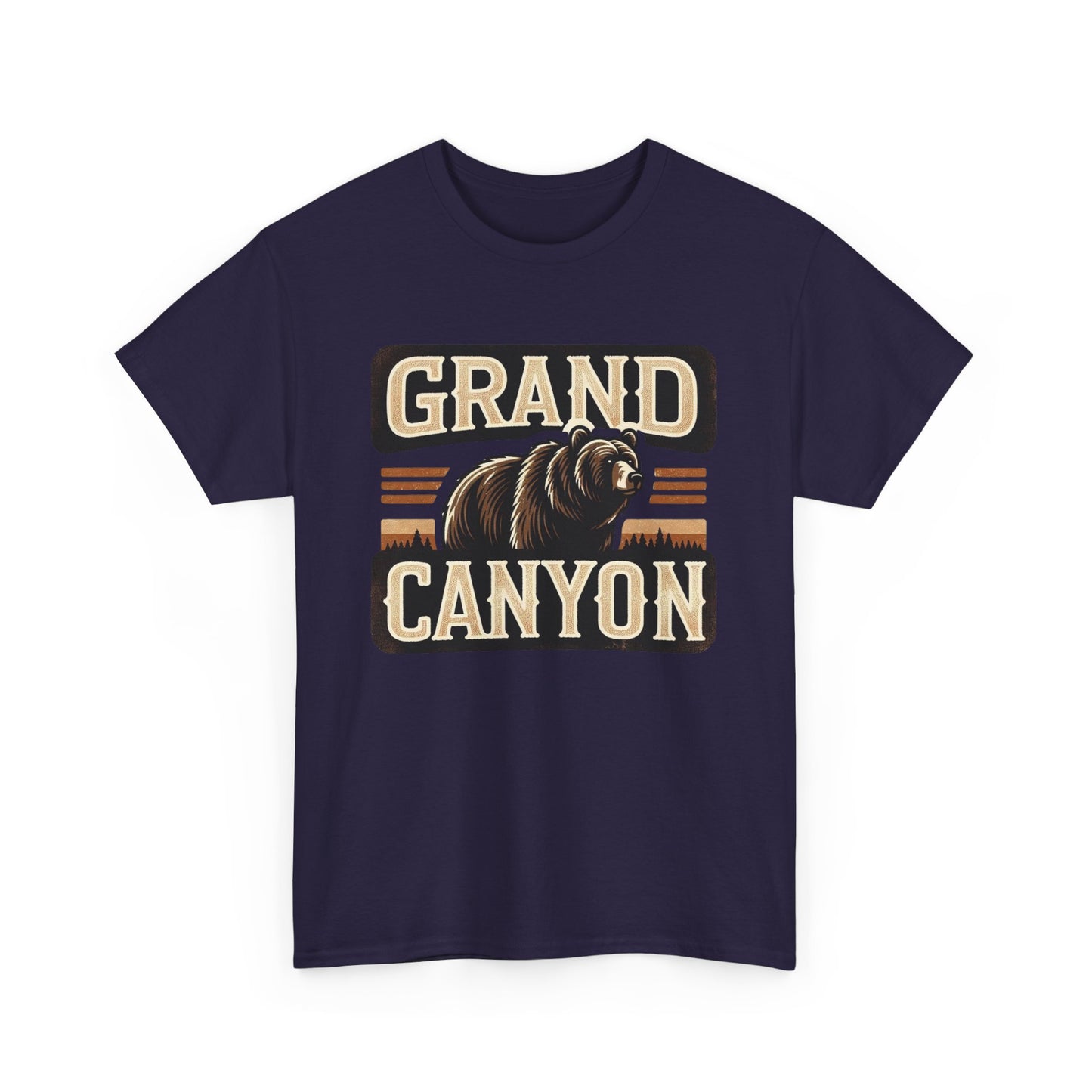 Grand Canyon Bear Unisex Heavy Cotton Tee - National Park Outdoor Summer Vacation Wildlife Shirt, Hiking Gift, Nature Lover Tee, Adventure