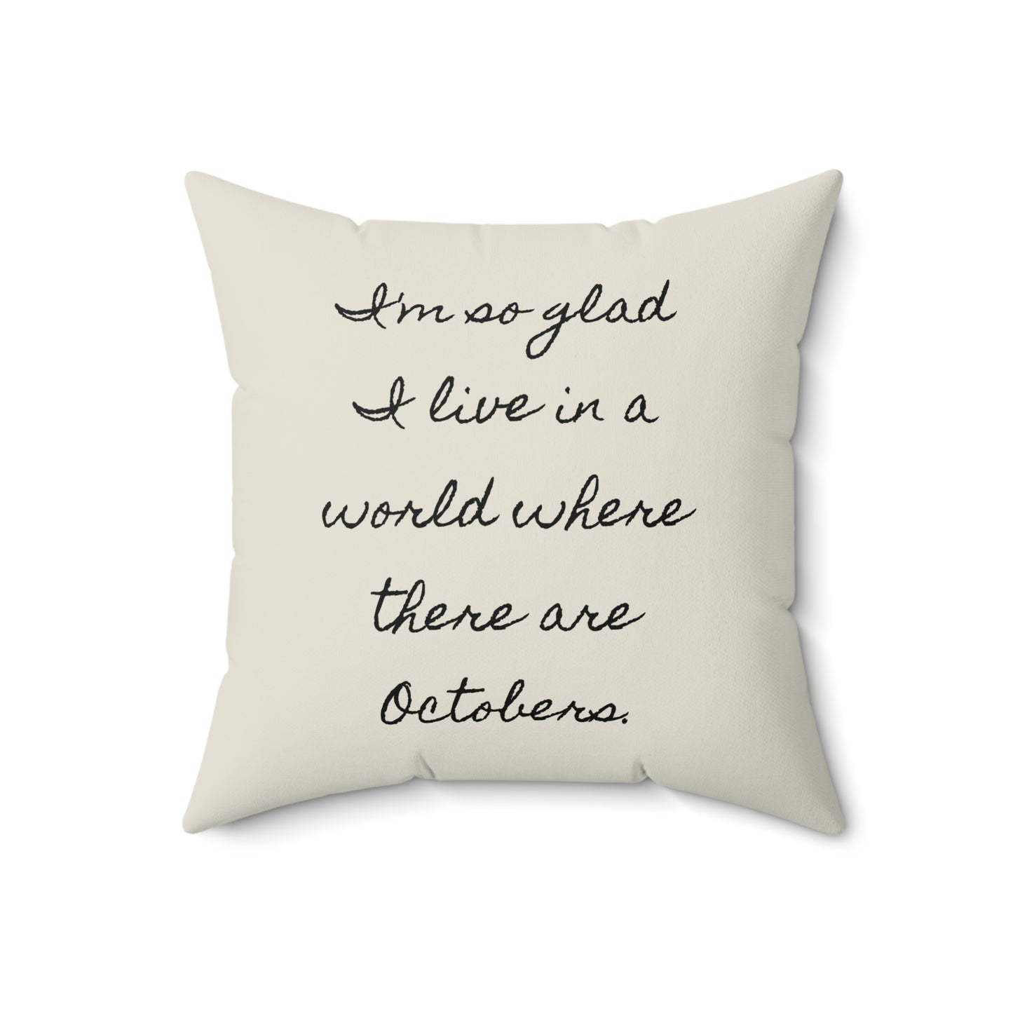 Autumn Vibes Pillow, Anne of Green Gables Fall Home Decor, Reading Nook Accent, Seasonal Cushion, Book Lover Gift, Square Pillowcase