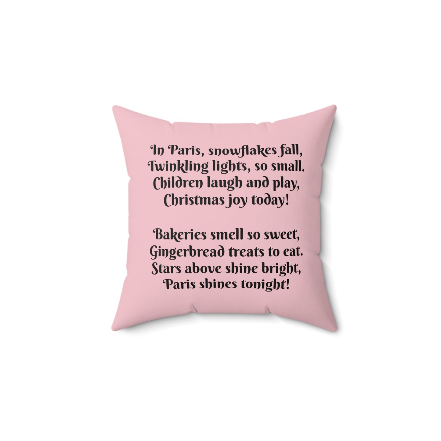 Paris Christmas France Holiday, Cushion, Decor, Book Nook, Kids, Library, Bedding, Square Pillow