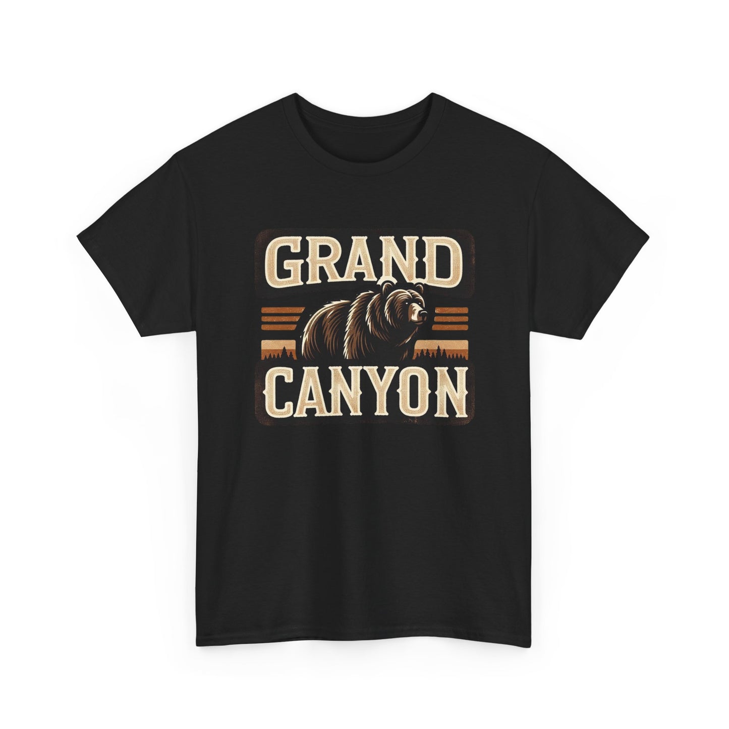 Grand Canyon Bear Unisex Heavy Cotton Tee - National Park Outdoor Summer Vacation Wildlife Shirt, Hiking Gift, Nature Lover Tee, Adventure