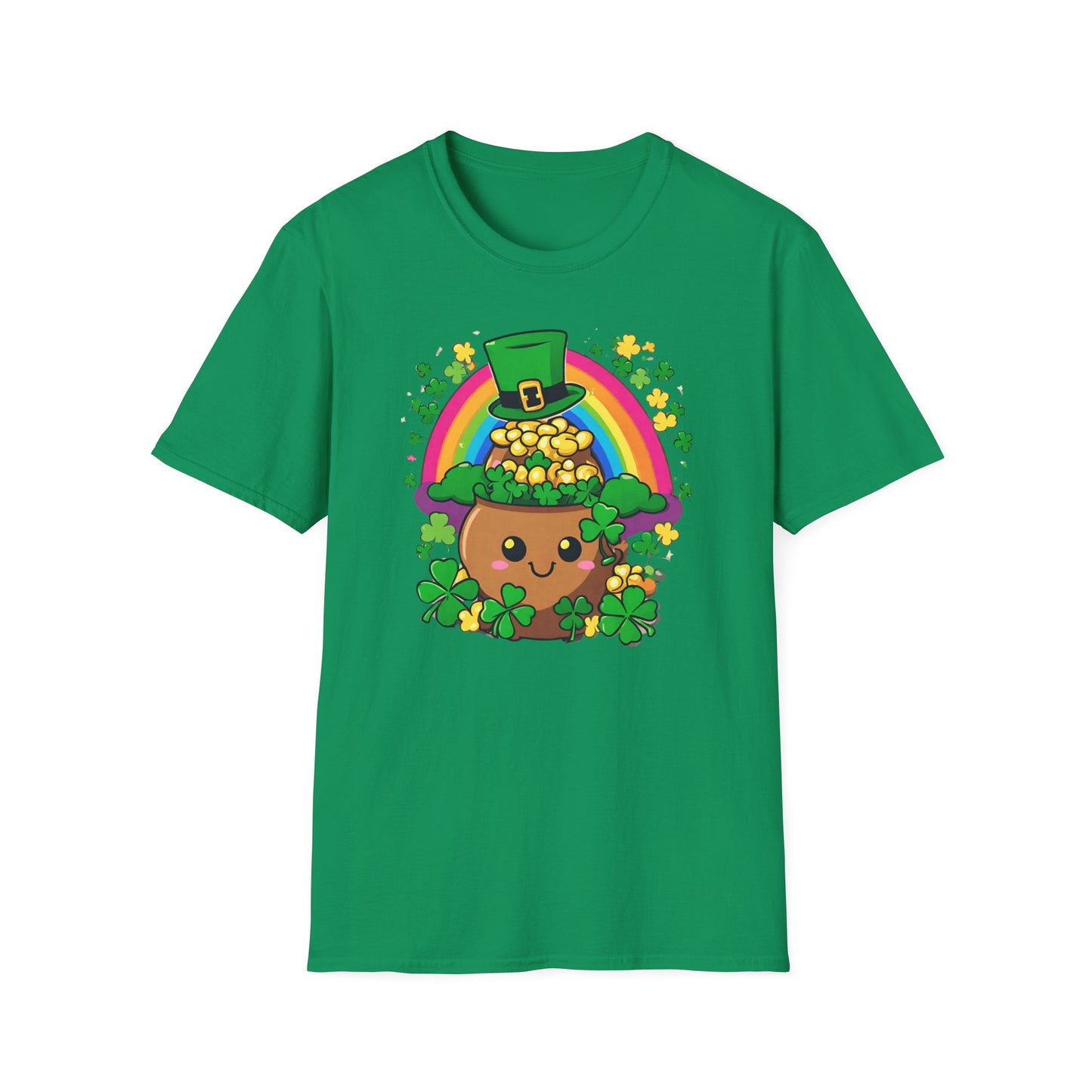 Cute Kawaii St Patrick's Day Softstyle T-Shirt, Tee