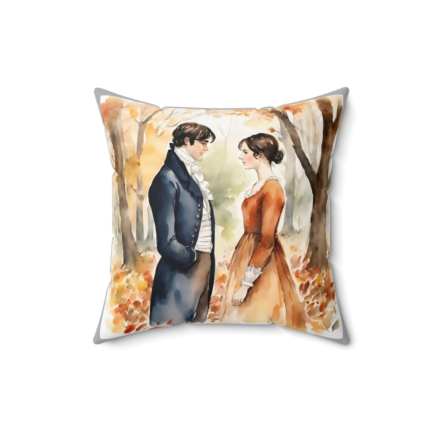 Pride and Prejudice, Fall, Autumn Season, Jane Austen, Regency, Square Pillow, Bedding, Decor, Austine