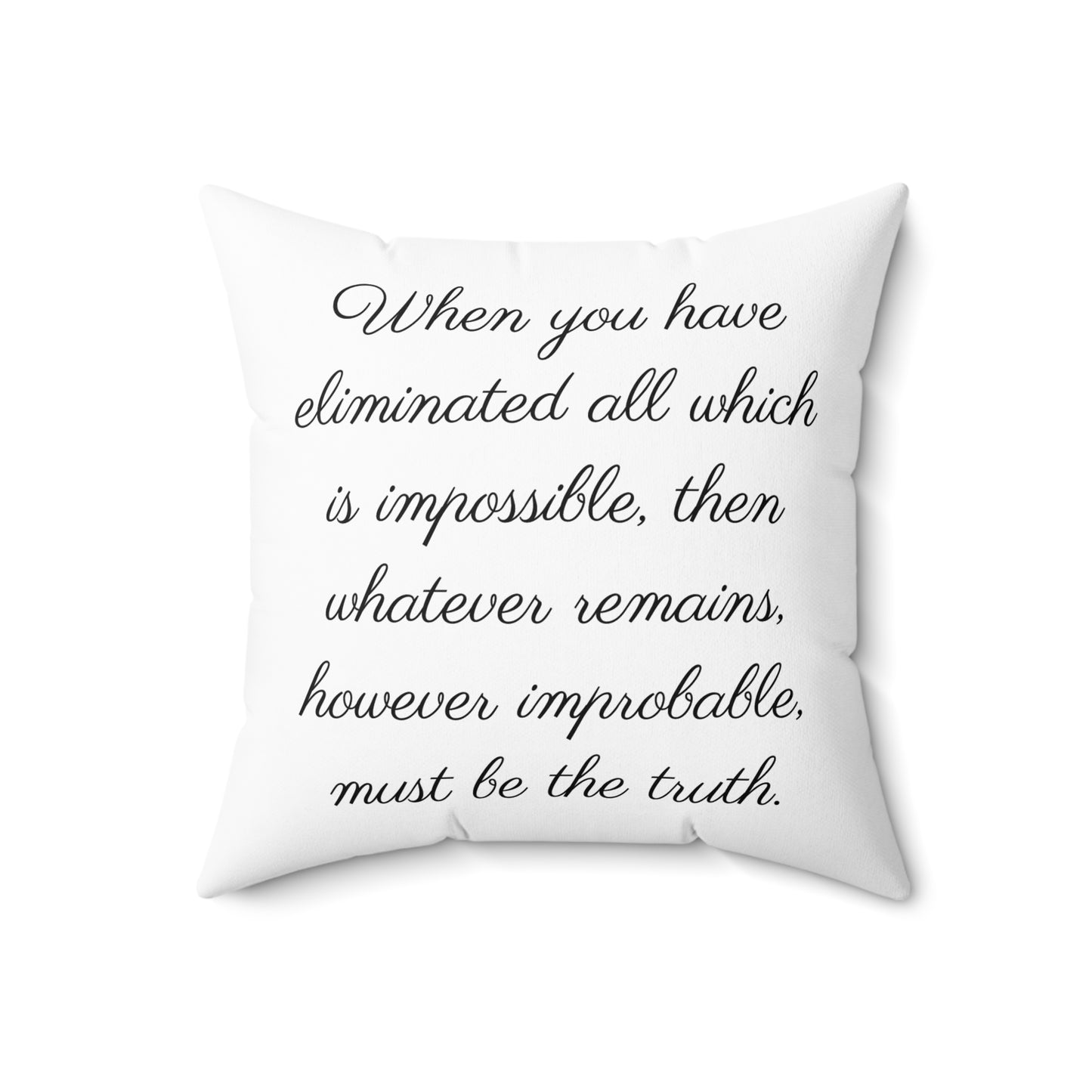 Literary Cushion Pillow, Sherlock Holmes, Watson, Elementary Decor, Book Nook, Sir Arthur Conan Doyle, Library Pillow, Spun Polyester Square