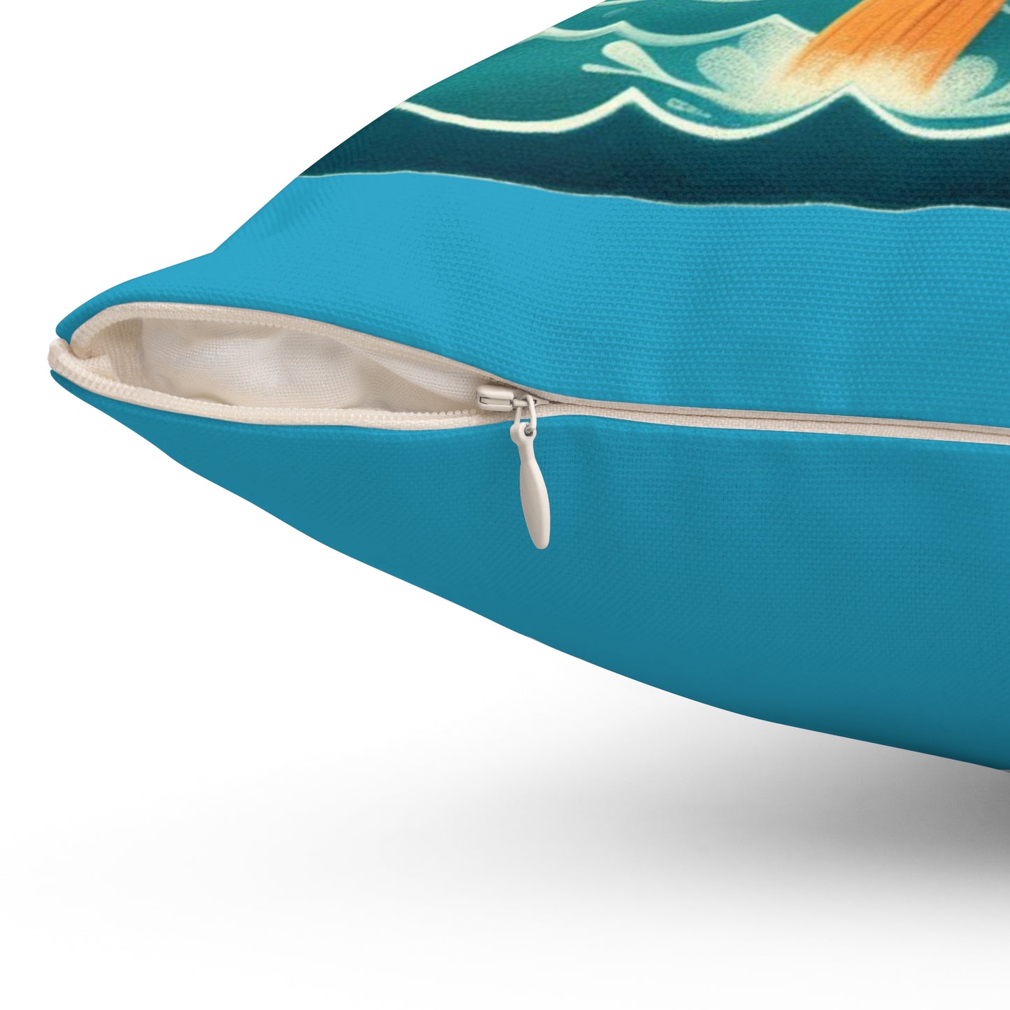 Row Row Your Boat, Nursery Rhyme, Square Pillow, Library, Book Nook, Reading Corner