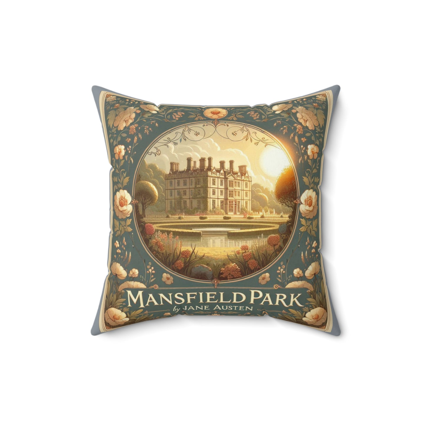 Mansfield Park Jane Austen Regency Pillow, Literary Decor, Book Nook, Library Gift, Cushion
