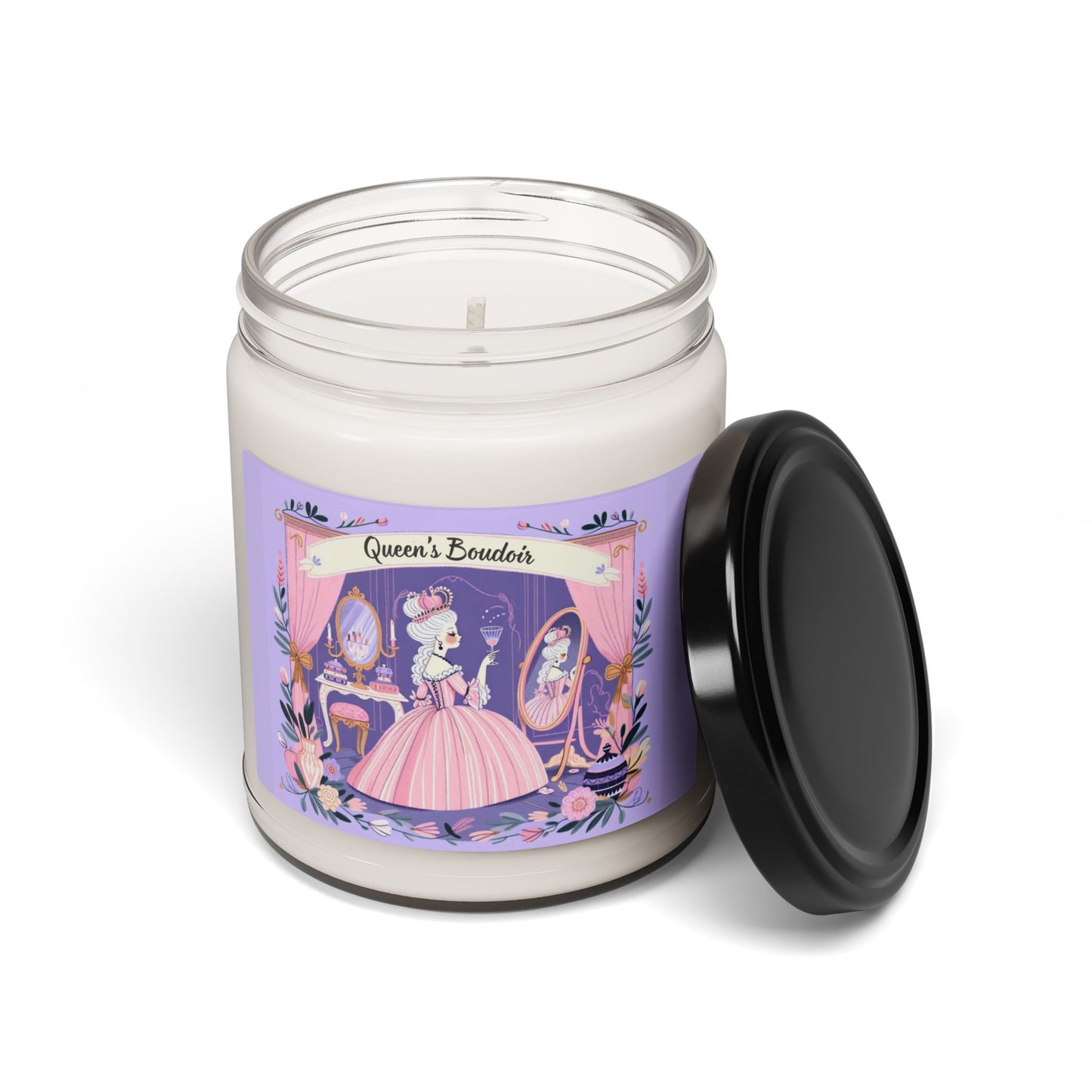 Marie Antoinette, France, Parisian, Lavender, Whimsical, Queen's Boudoir Scented Soy Candle, 9oz