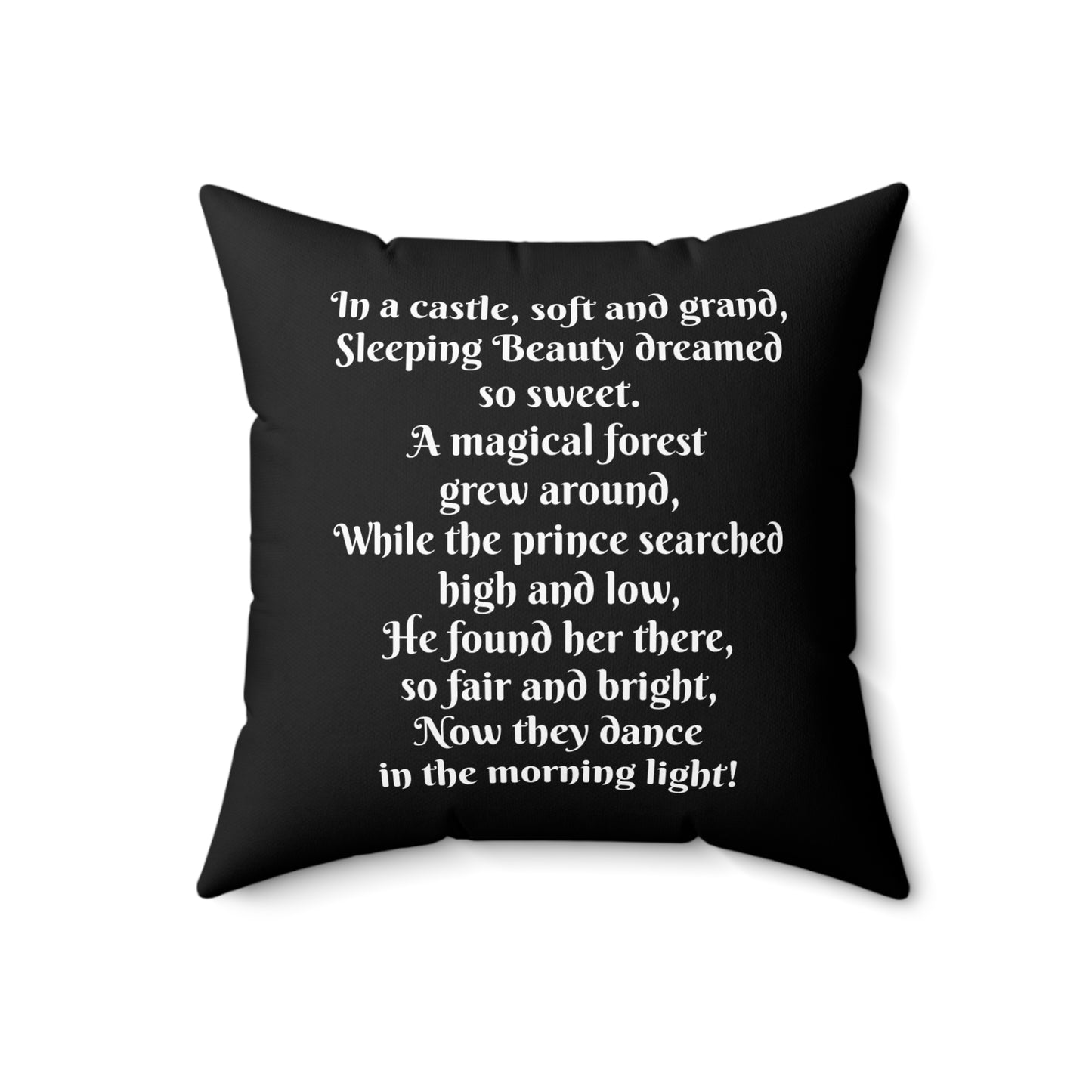 Fairytale Square Pillow, Sleeping Beauty Literature Gift, Library Decor, Literary Book Nook, Brothers Grimm Pillow, Polyester Cushion