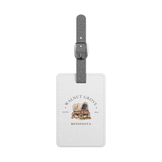Rectangle Luggage Tag, Walnut Grove Design, Laura Ingalls Wilder Theme, Prairie Life, Personalized Bag Tag, Gift for Adventurers, Travel