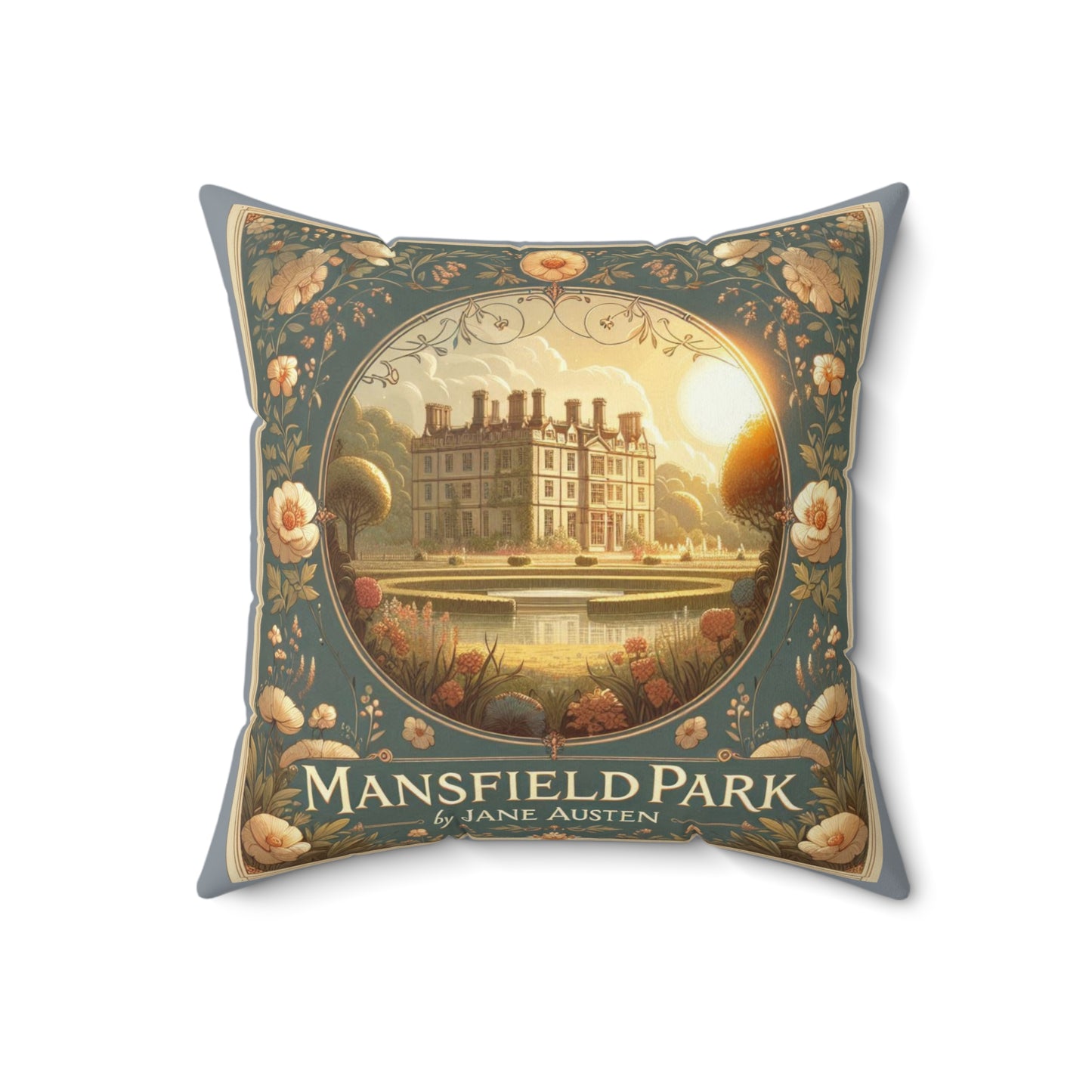 Mansfield Park Jane Austen Regency Pillow, Literary Decor, Book Nook, Library Gift, Cushion