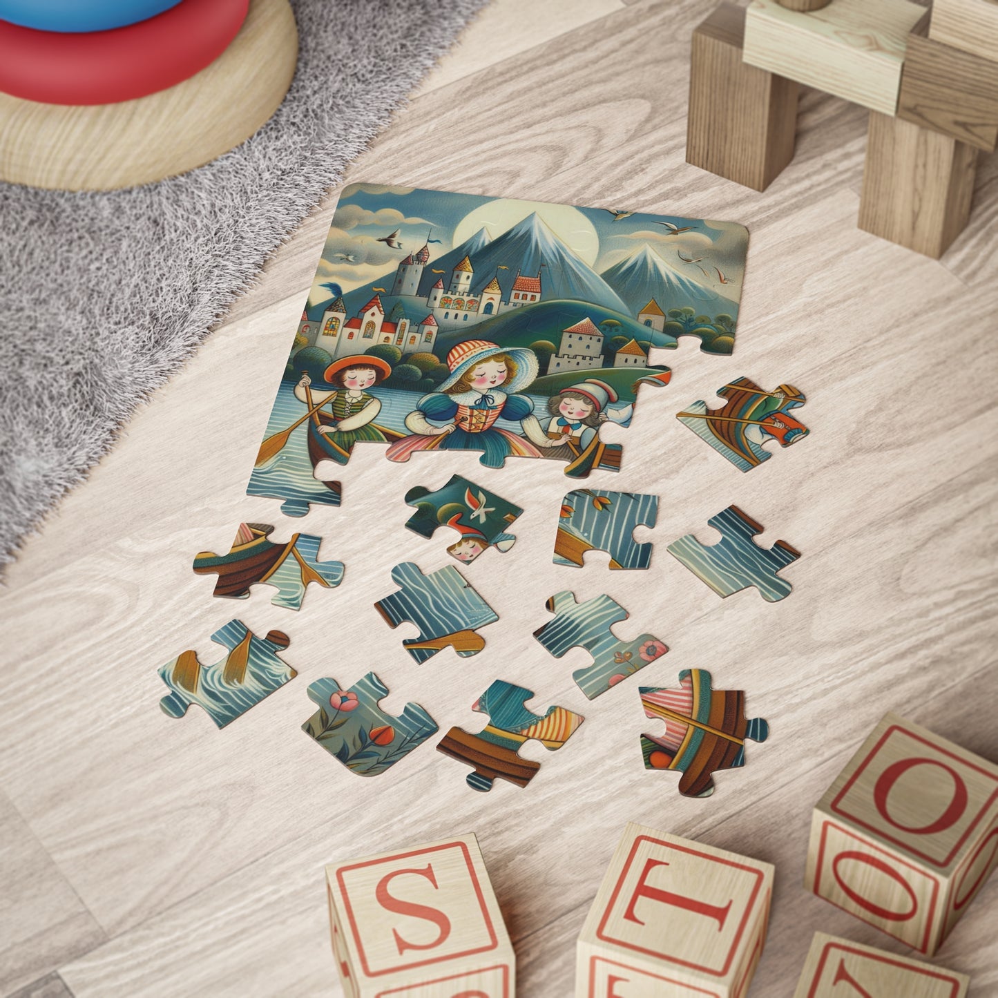 Nursery Rhyme, Row Row Your Boat Kids, Game, Educational, Kids' Puzzle, 30-Piece