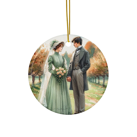 Ceramic Ornaments, Anne Shirley, Gilbert Blythe Wedding, 2-Sided Print Gift Tag, Stocking Stuffer Holiday Decor, Home Decoration, Christmas