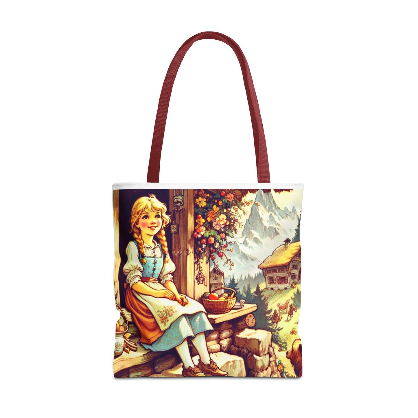 Heidi, Johanna Spyri, Literary, Tote Bag, Book Bag, School Bag, Library, Gift