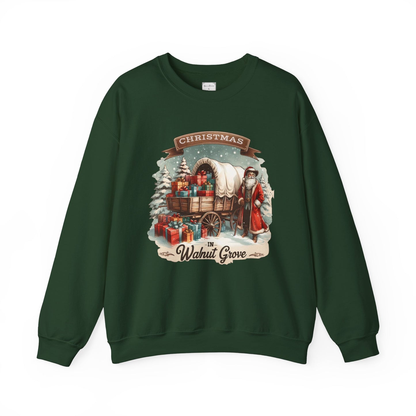 Laura Ingalls Wilder Christmas Crewneck Sweatshirt, Walnut Grove Holiday Gift, Vintage Style Christmas Apparel, Winter Layer, Unisex