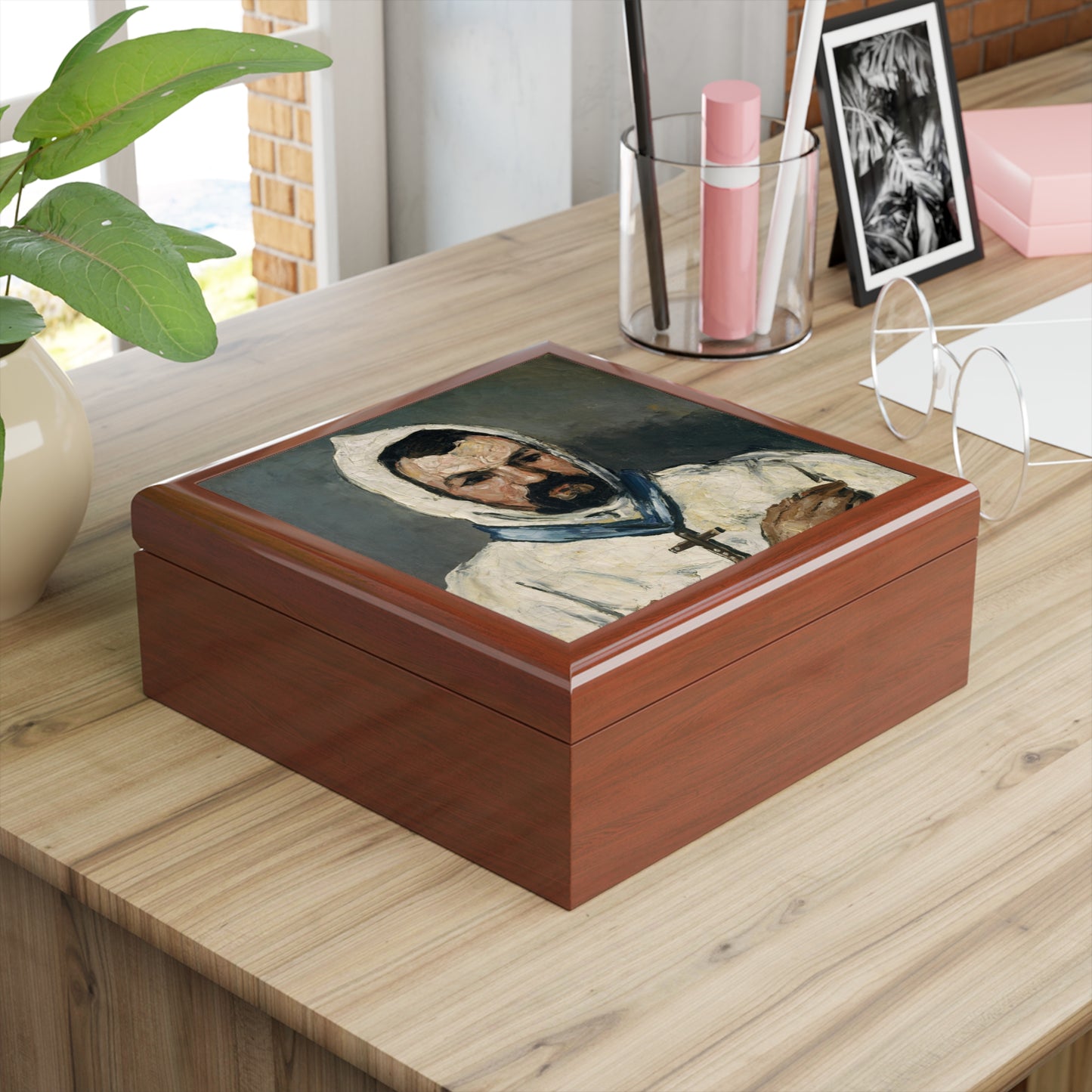 Gothic Gift, Paul Cezanne, Monk, Portrait, Jewelry Box
