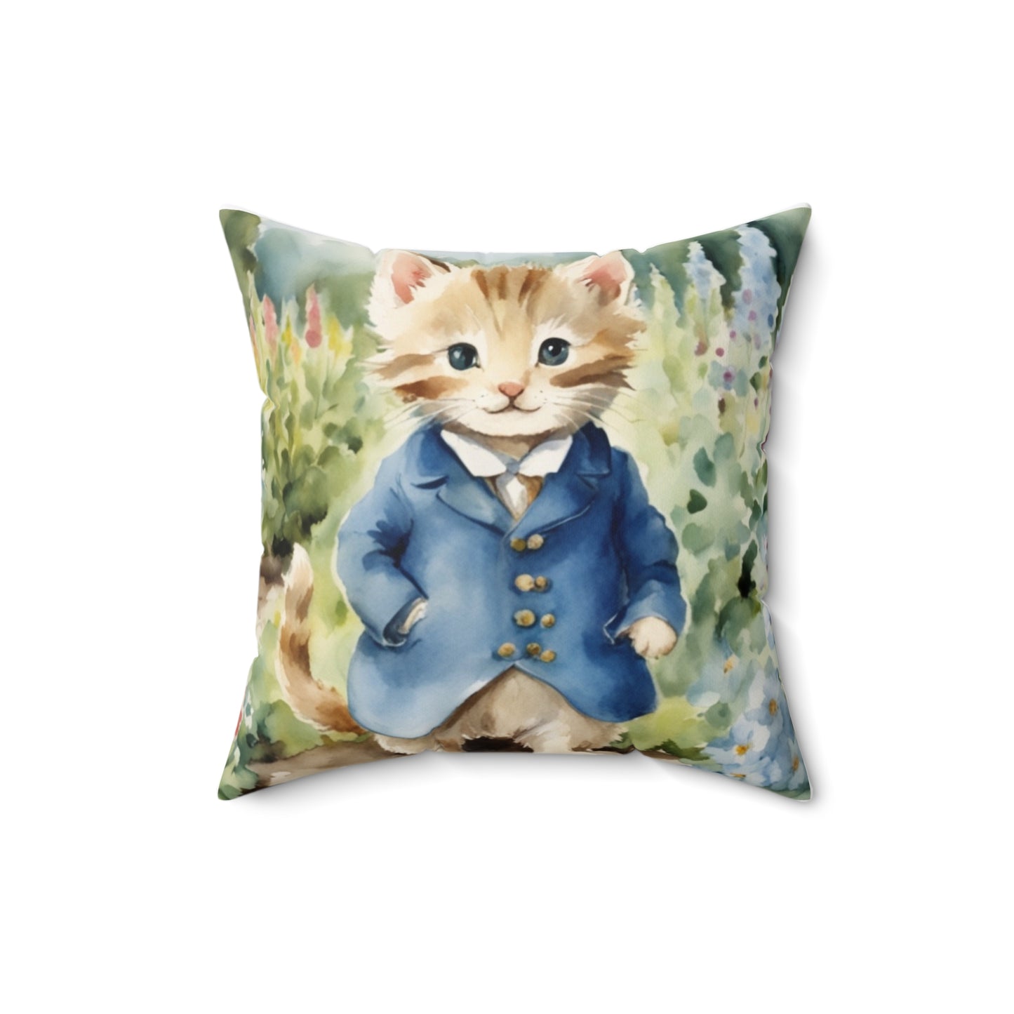 Tom Kitten, Beatrix Potter, Easter, Spring, Square Pillow, Literary Decor
