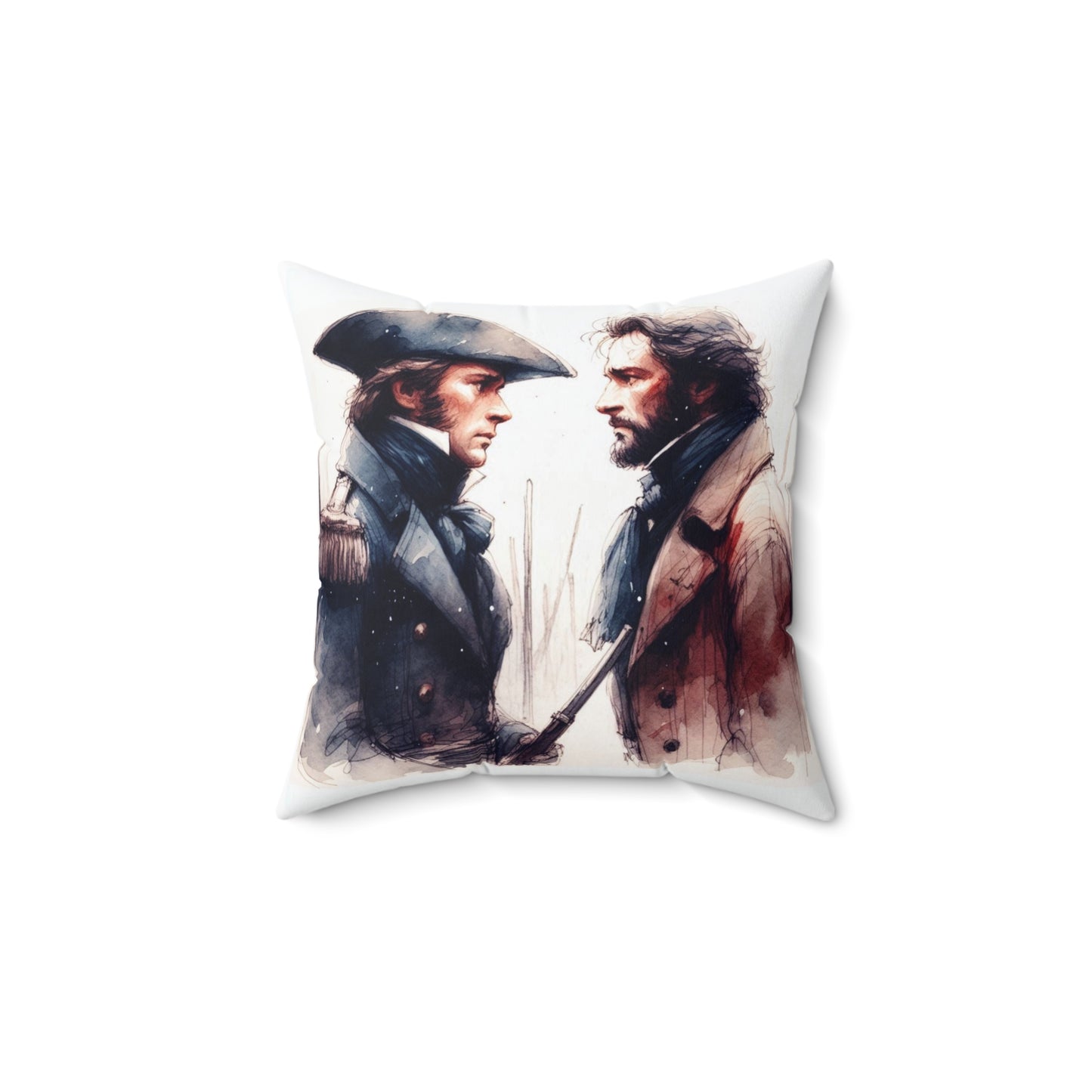 Les Miserables Pillow, Literary Victor Hugo Cushion, Jean Valjean, Javer, Book Nook, Library Decor - Spun Polyester Square Pillow, Home