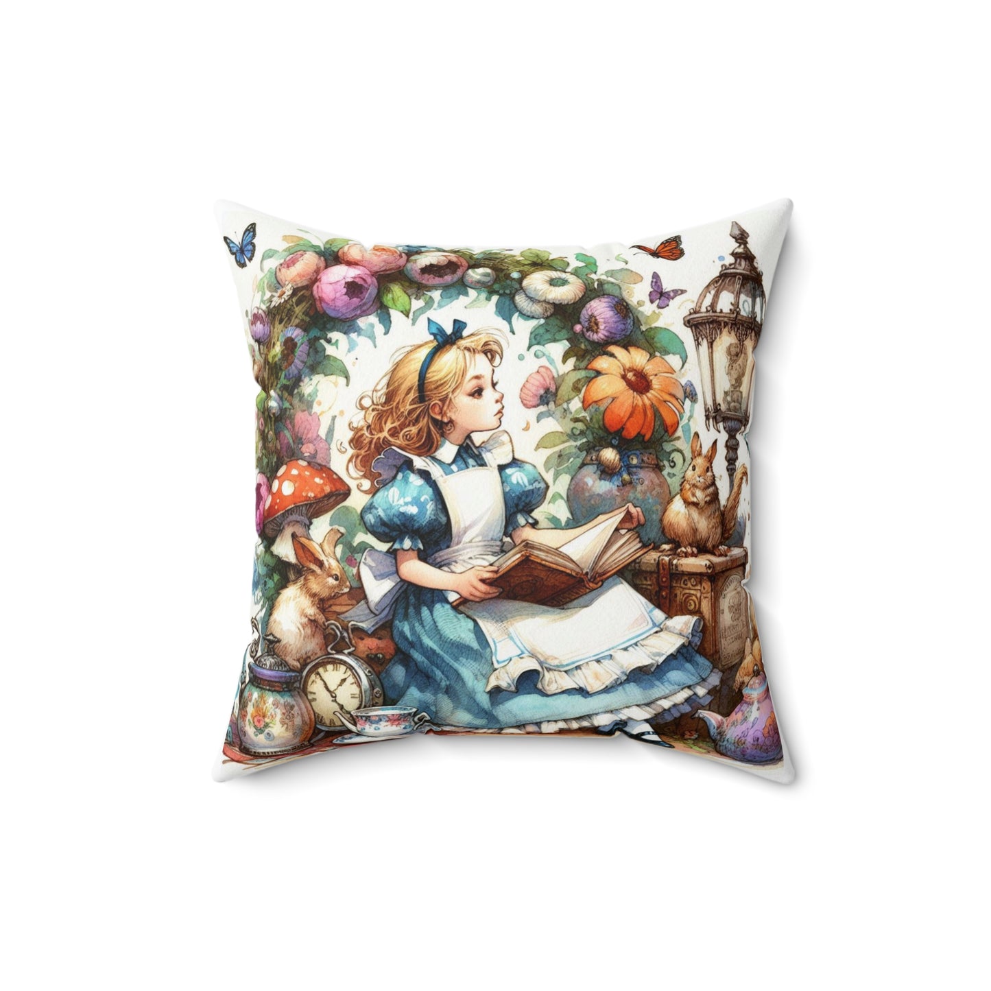 Adventures of Alice in Wonderland, Lewis Carroll, Cushion, Pillow, Library, Book Nook, Decor, Gift, Bedding, Literary Pillow