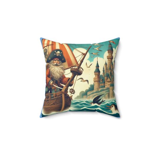 Pirate, Treasure Island, Ship, Square Pillow, Literary Pillow, Library, Book Nook, Reading Corner, Classroom, Teacher, Gift, Reader