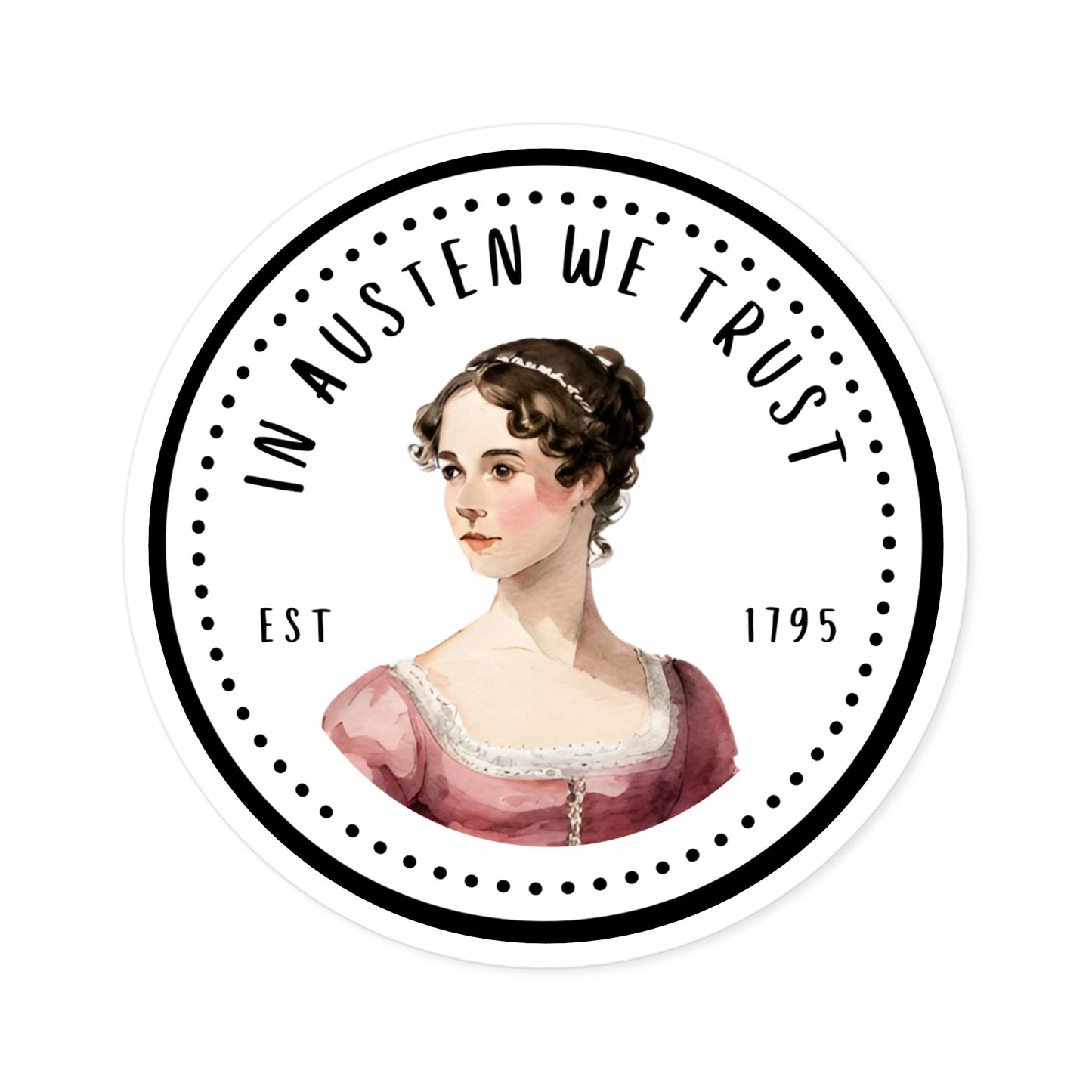 Jane Austen, Austenite, Regency, Round Stickers, Indoor, Outdoor