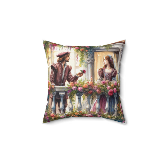 Shakespeare, Romeo, Juliet,  Bedding, Square,  Pillow, Home Decor, Balcony Scene, Gift