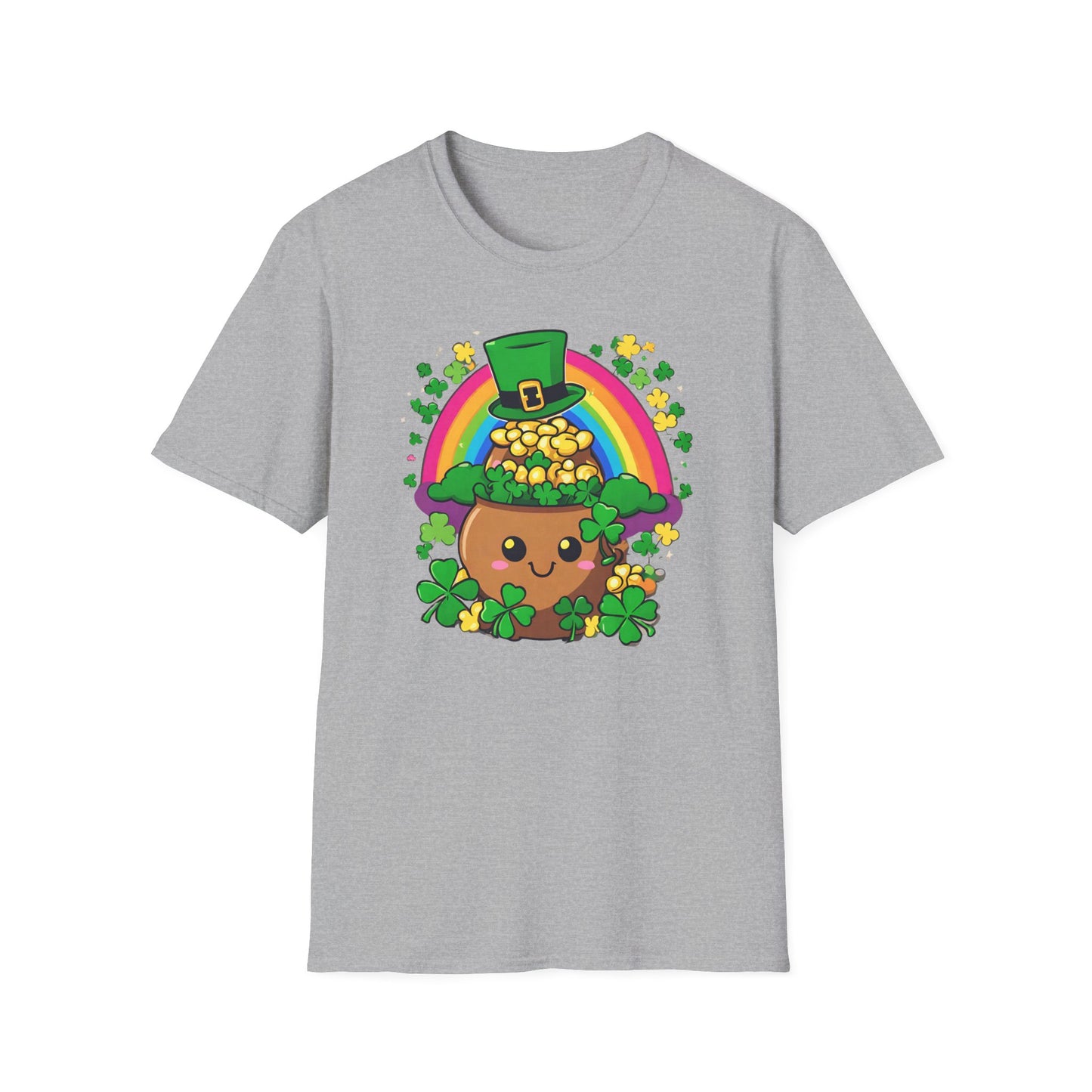 Cute Kawaii St Patrick's Day Softstyle T-Shirt, Tee