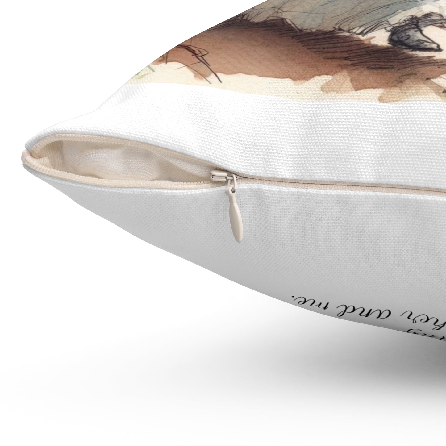 Literary Cushion, Edgar Allan Poe Pillow, Annabel Lee Poetry Gift, Book Nook Decor, Library Throw Pillow, Spun Polyester Square Cushion